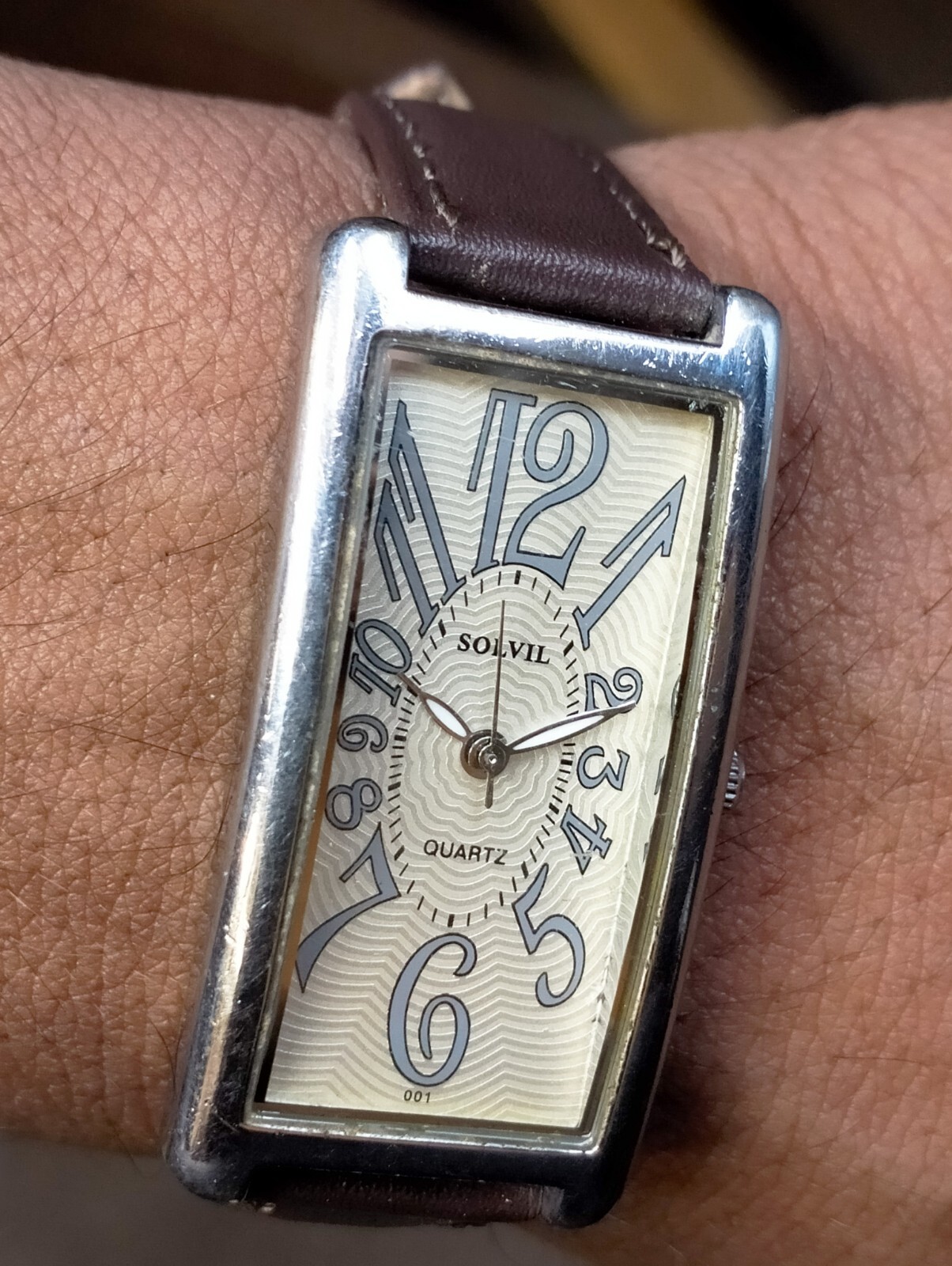 SOLVIL QUARTZ TEXTURED WHT DIAL 48-0022 JAPAN UNISEX ADULTS FULL WORKING VINTAGE