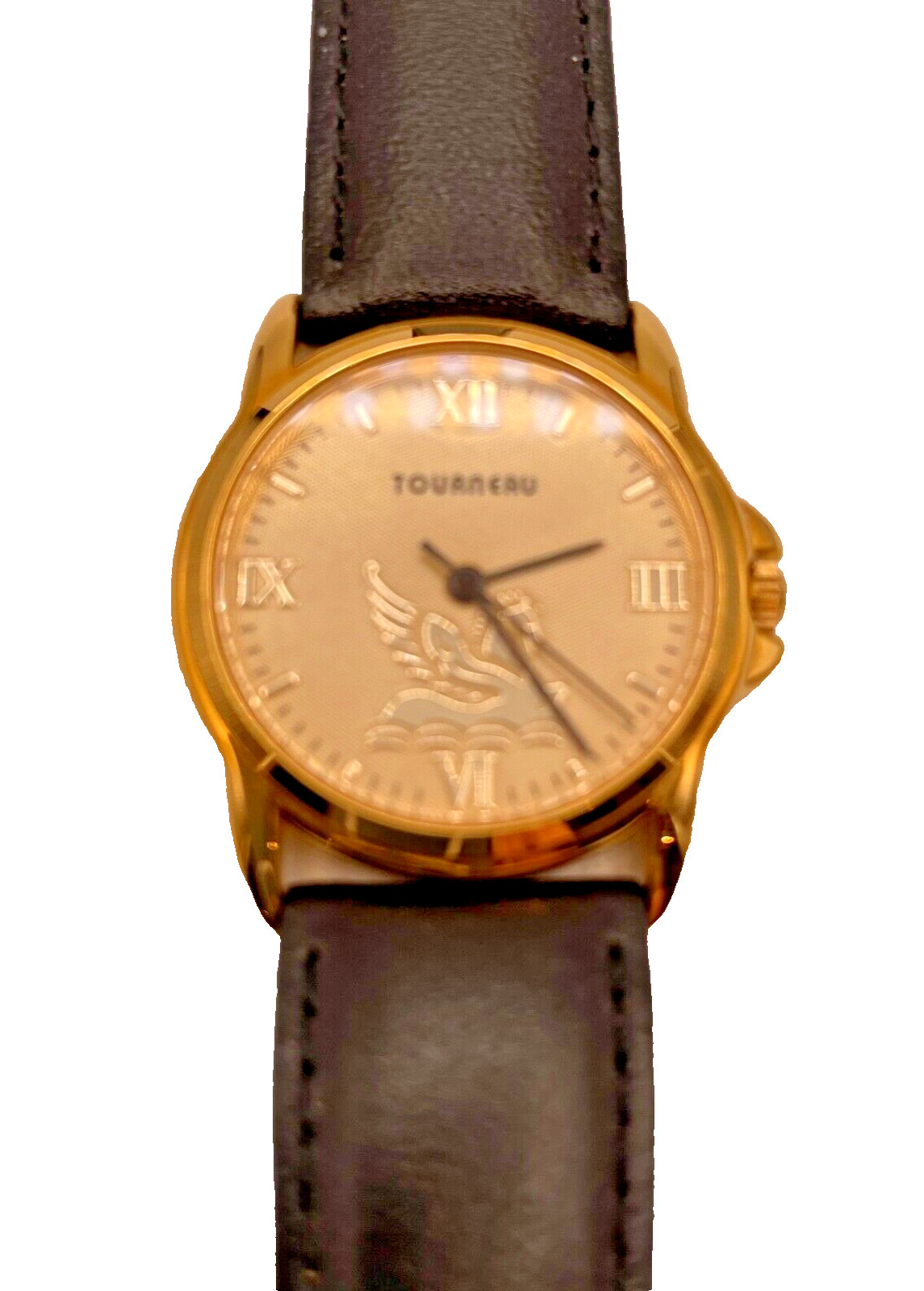 Tourneau Limited Gold Plated Stainless Steel Ladies Watch Original Leather Band