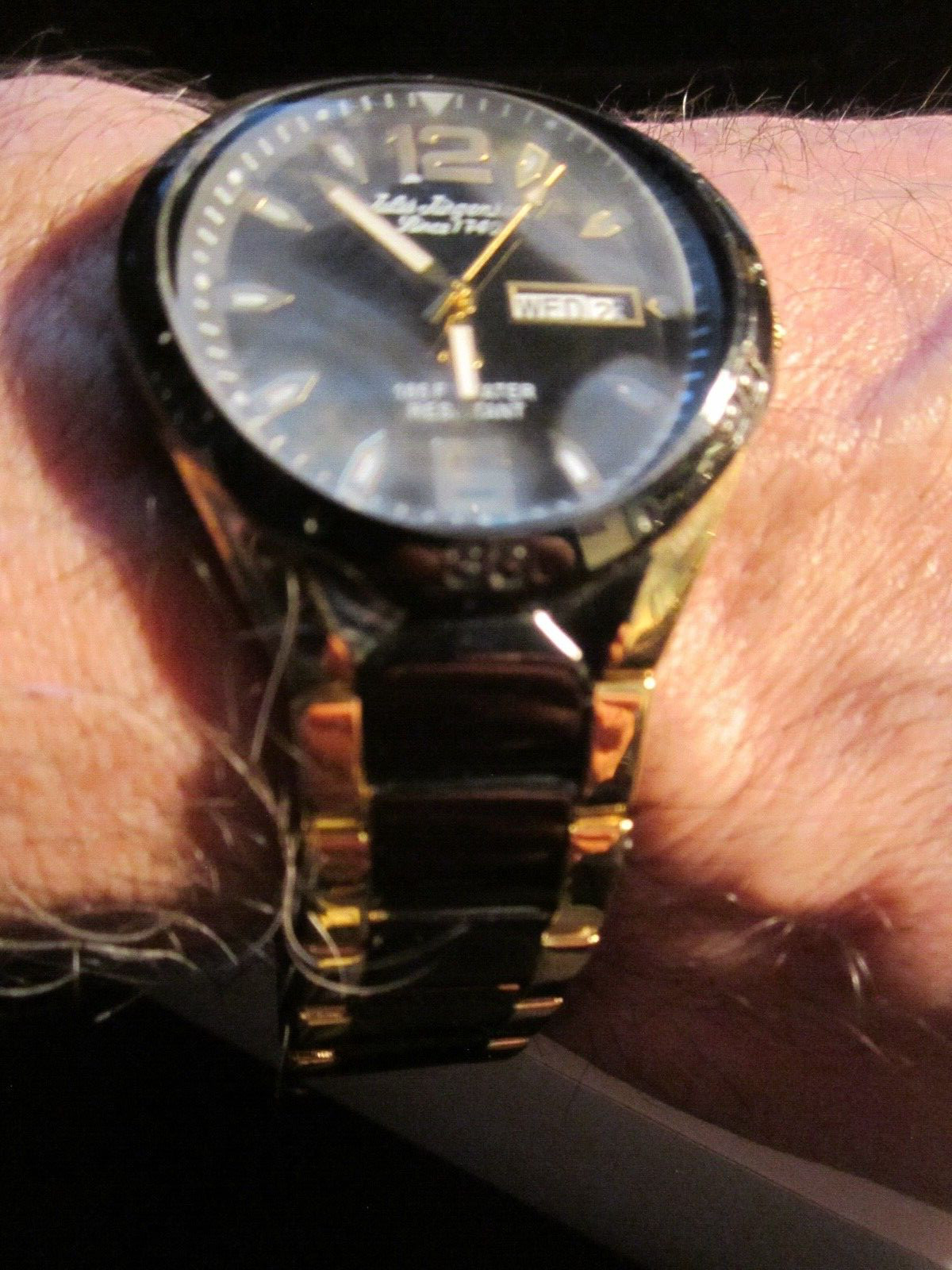 JULES JURGENSEN MONTH DAY WATCH FITS 8 1/2″ WRIST NOT WORKING LOOSE CAP BA-20