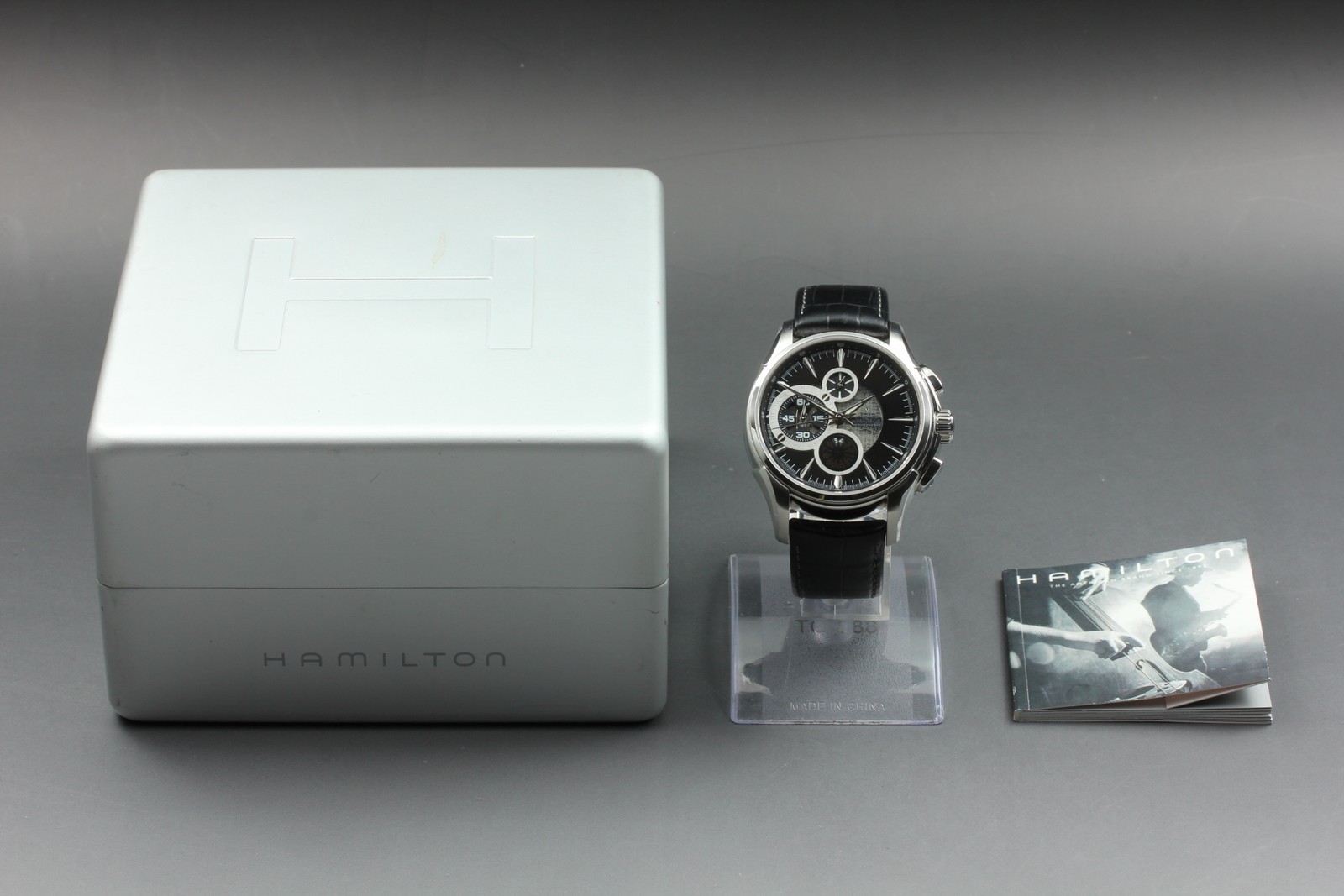 HAMILTON Jazzmaster Open Secret Chronograph AT H327560 Men’s Watch [ Band Wear ]