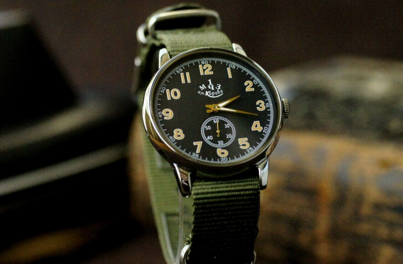 Watch Pobeda 1 MChZ Kirov Vintage Men’s Mechanical Soviet Rare Silver color