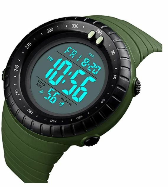 SKMEI Unisex Digital Sports Watch Large Dial Plastic Case w/ Rubber Band