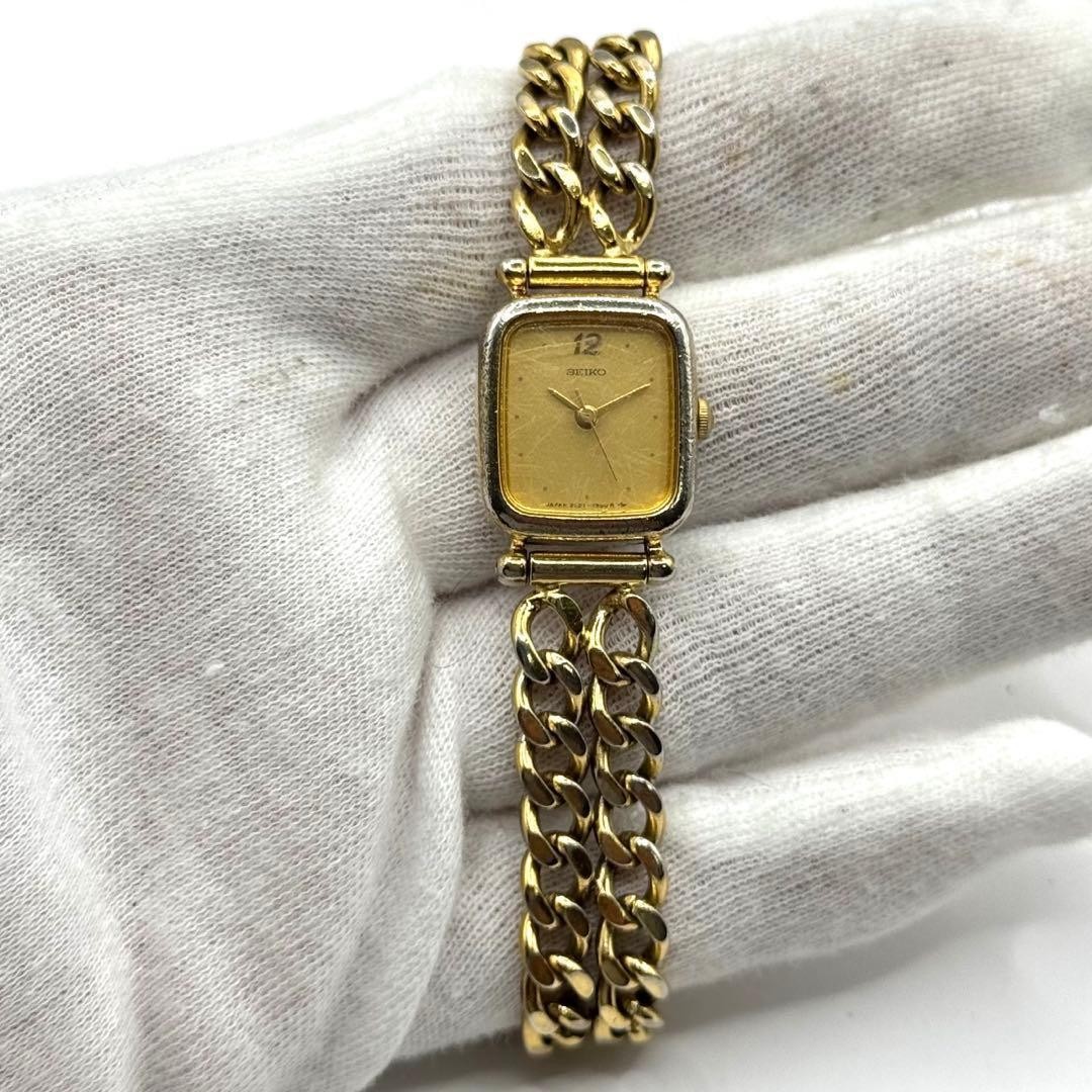 Excellent condition, fully functional SEIKO quartz gold square women’s watch