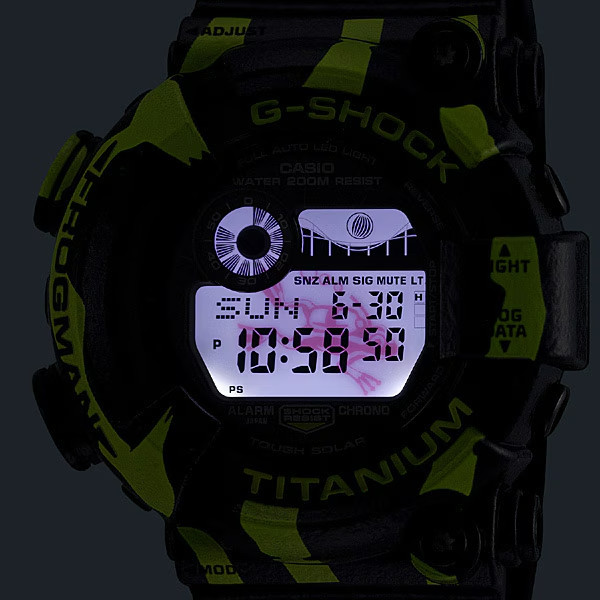 Casio G-SHOCK GW 8200TPF 1JR Frogman Tough Solar Black Light Green from Japan