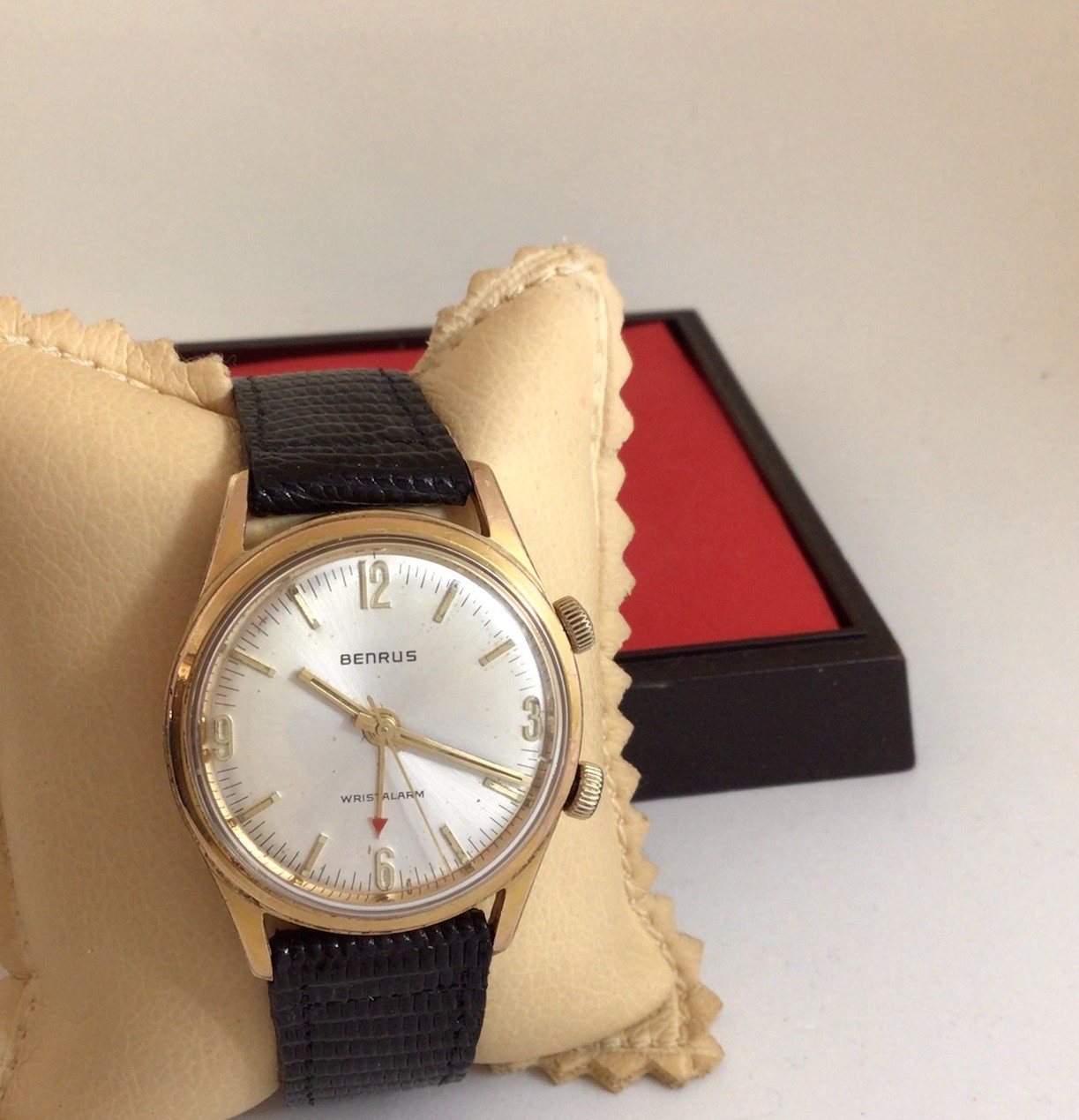 Vintage BENRUS WRIST ALARM Mod. DS10,Ref.3021,Cal.AS 1475, 17J,Ca.1960s,Working.