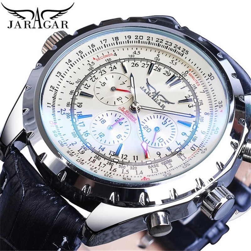 Luxury Men pilot/avitor Watch Multifunction Wristwatch Mechanical Automatic Gift