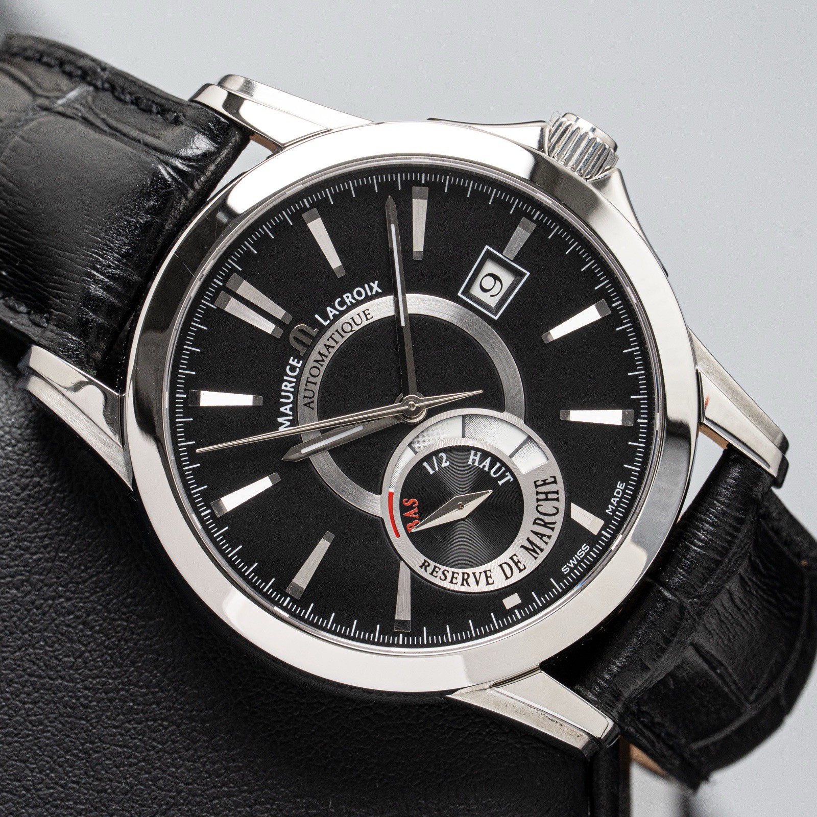 Maurice Lacroix PT6088 De Marche Pontos Stainless Steel Black Dial
