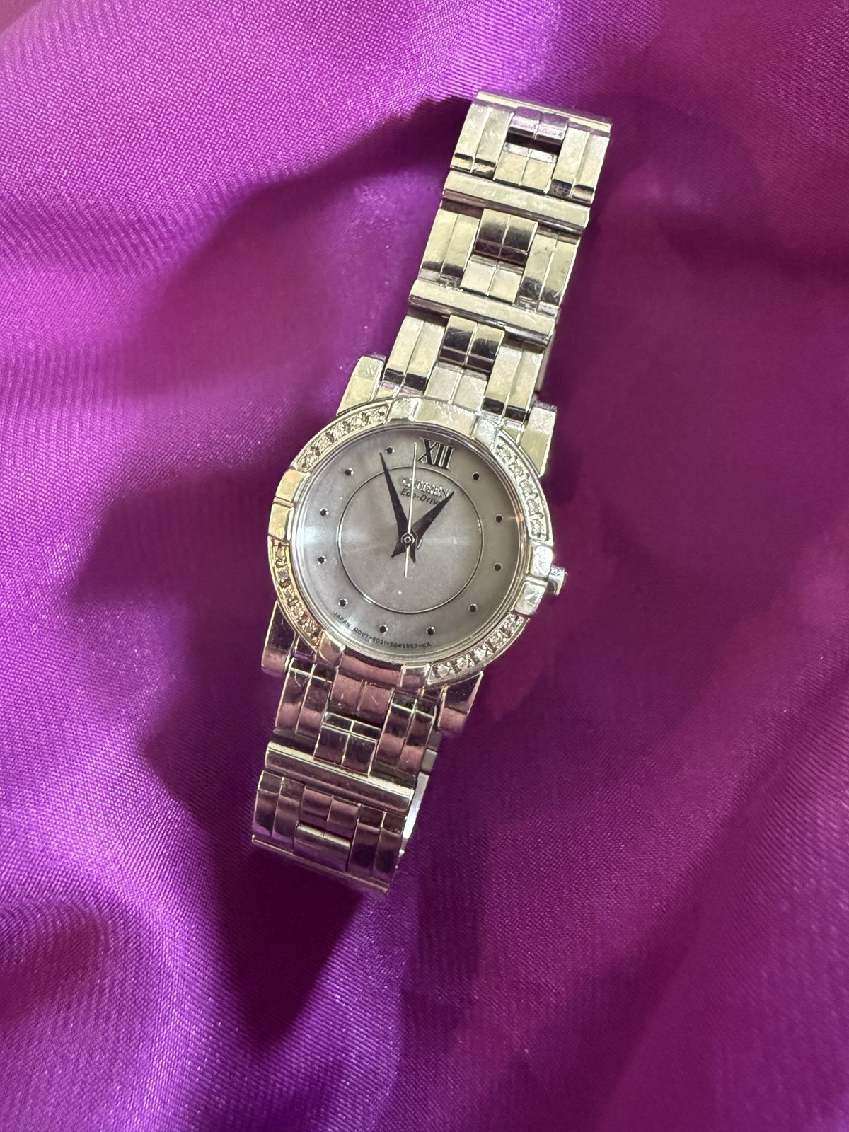 Citizen Eco-Drive Women’s Gray Dial Silver Stainless Bracelet Watch 50m