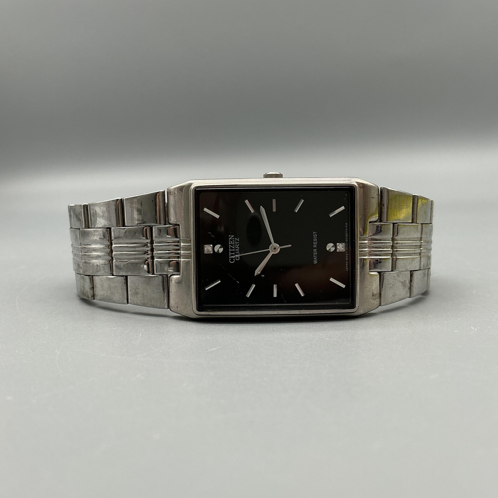 Citizen 1032-S010012 Mens Watch 23mm Black Dial Silver Tone New Battery 8″