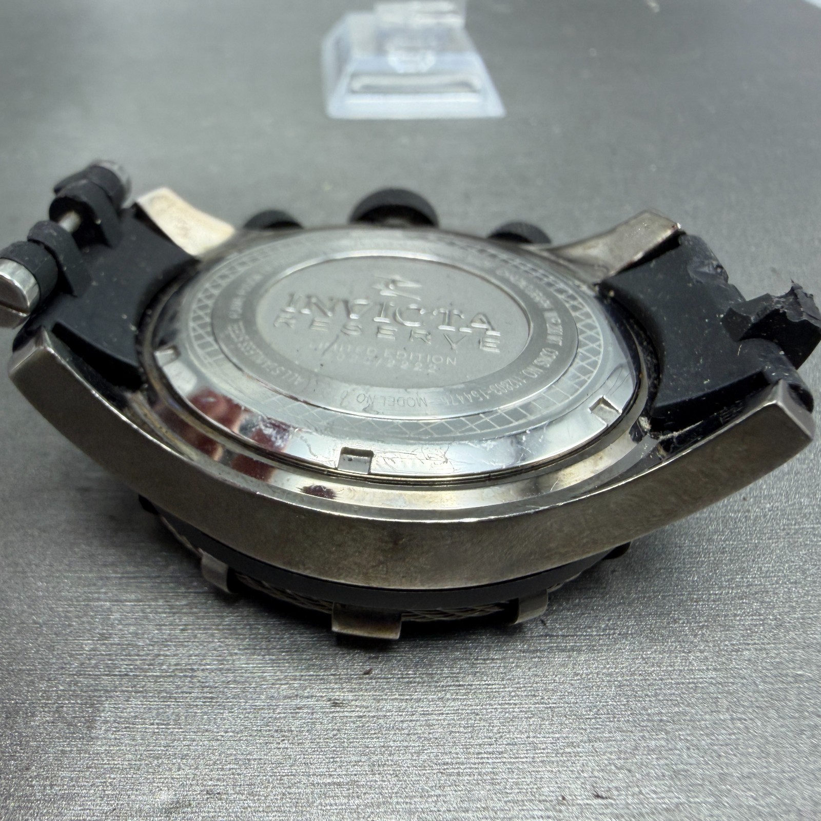 Invicta Reserve Bolt Chrono Watch Men 50mm Silver Dial Gray Daydate 0197 NewBatt