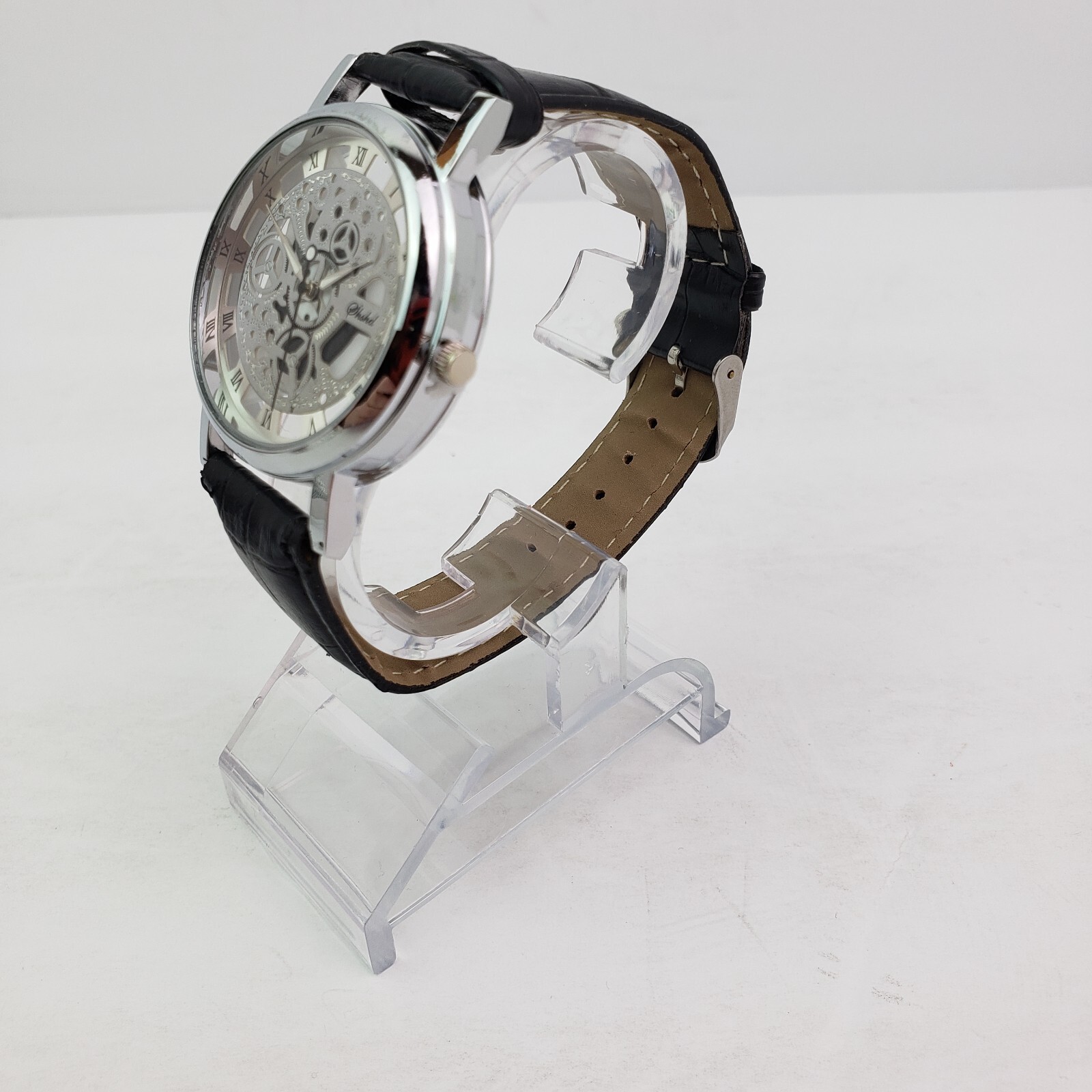 Unbranded Fashion Costume Mens Black Gears Formal Wrist Watch