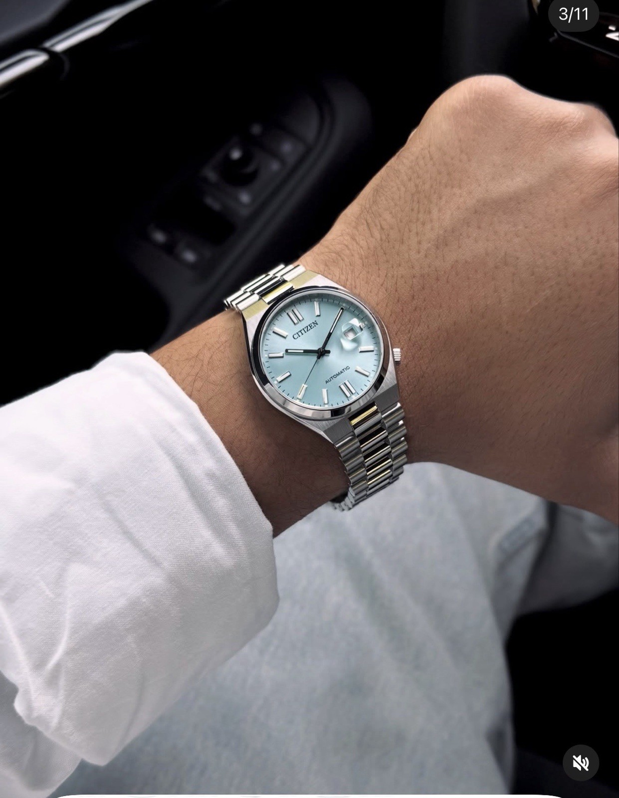 NEW Citizen TSYUOSA Automatic Sunray Sky Blue Men’s Watch Box N Papers NJ015 40m