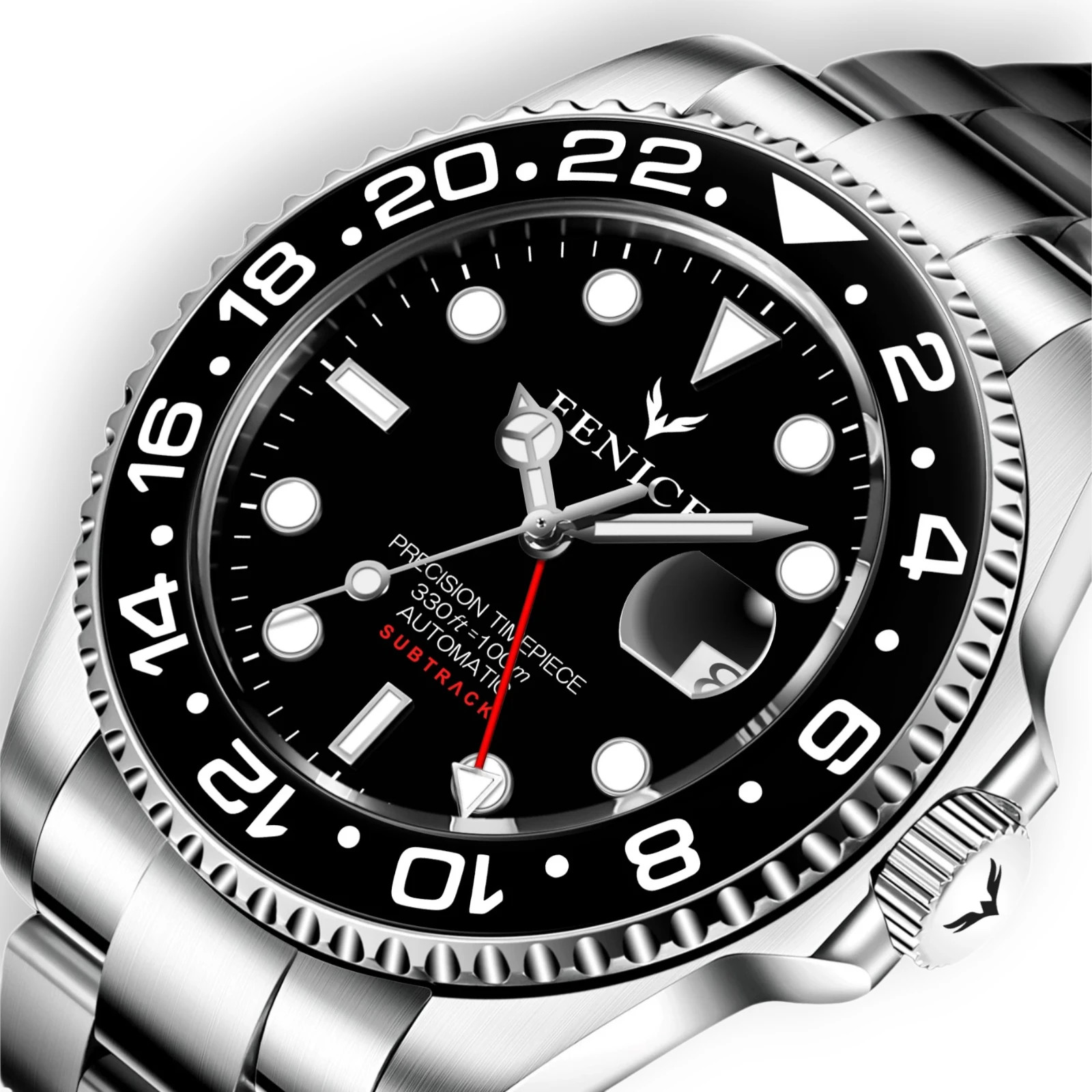 Fenice Subtrack GMT Automatic Watch NH34A 10ATM 20mm 40mm