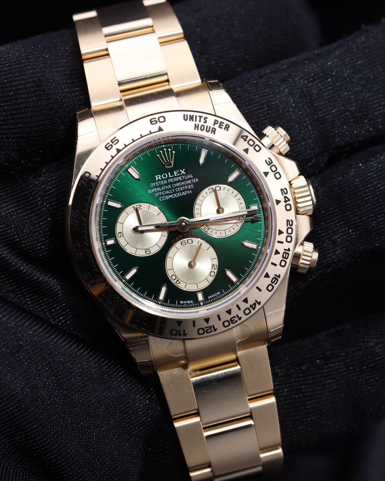 2026 Factory Stickers Rolex Daytona John Mayer Green Dial 126508 Yellow Gold