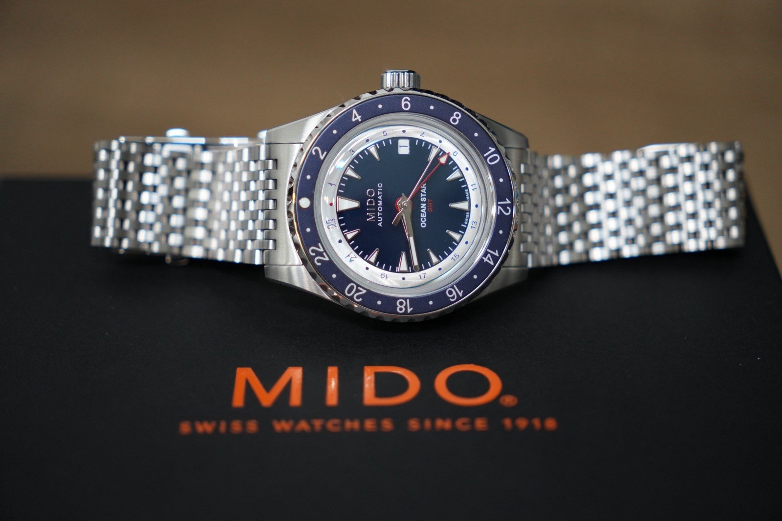 MIDO Ocean Star GMT – M026.829.18.041.00 – Mint, Full Package Tags Box And Paper
