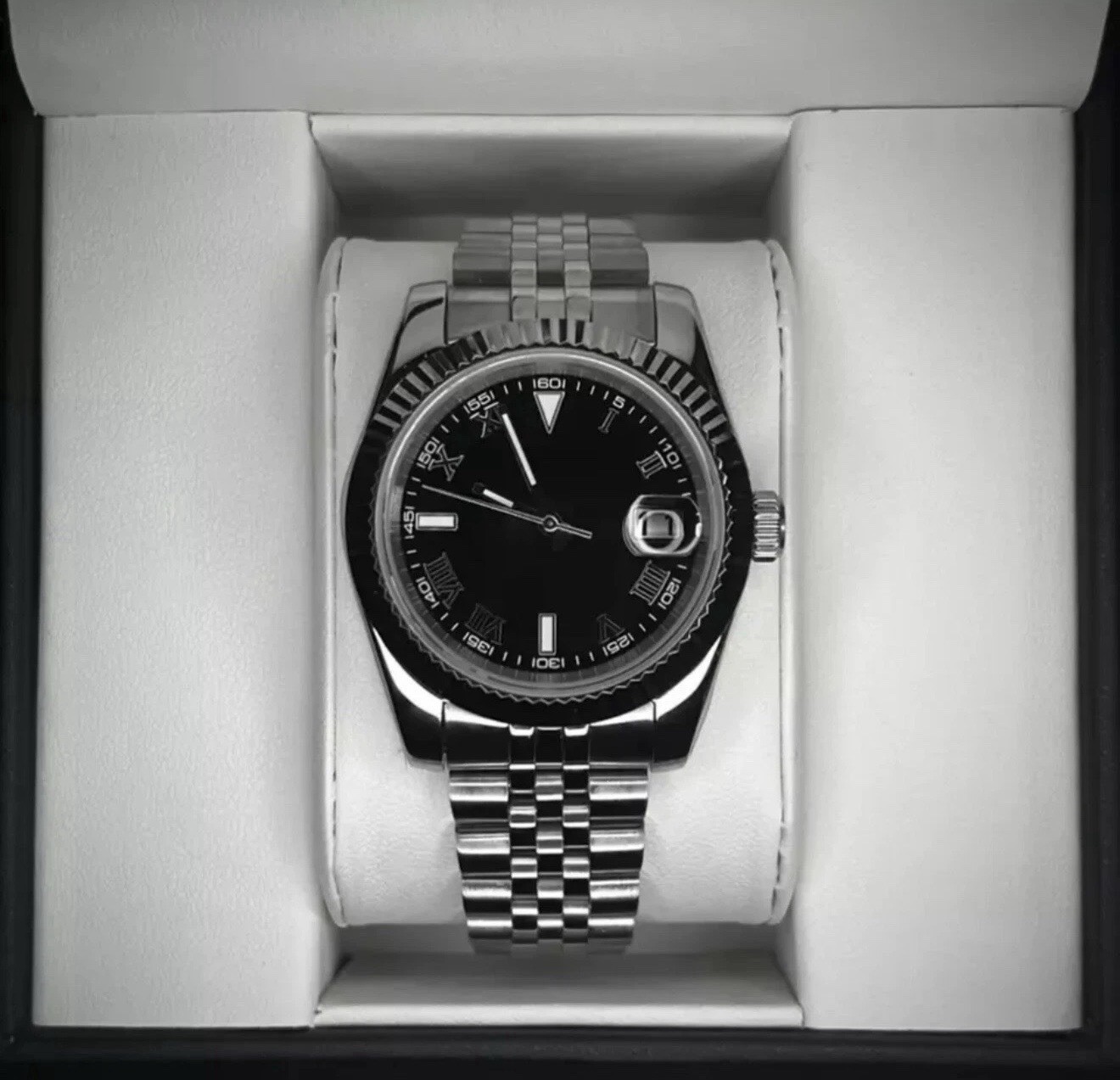 Custom Night Black 39mm DJ Style Mod Watch w/ NH35 Automatic