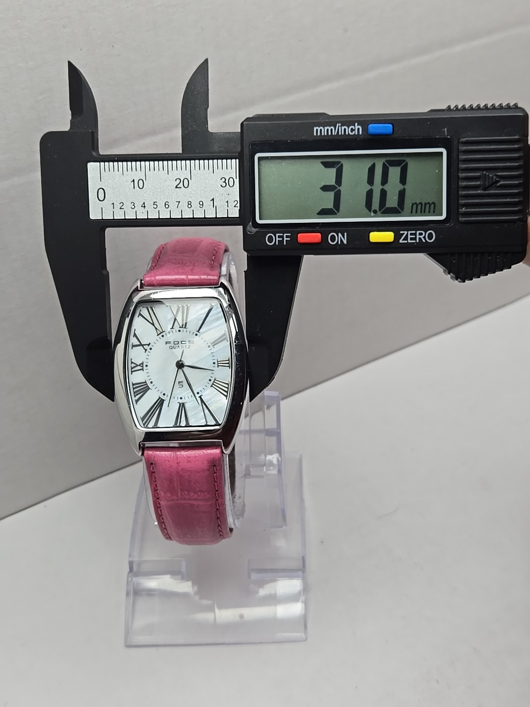 Womens Vintage Foce India Watch Silver Tone Mother Of Pearl Watch New Battery
