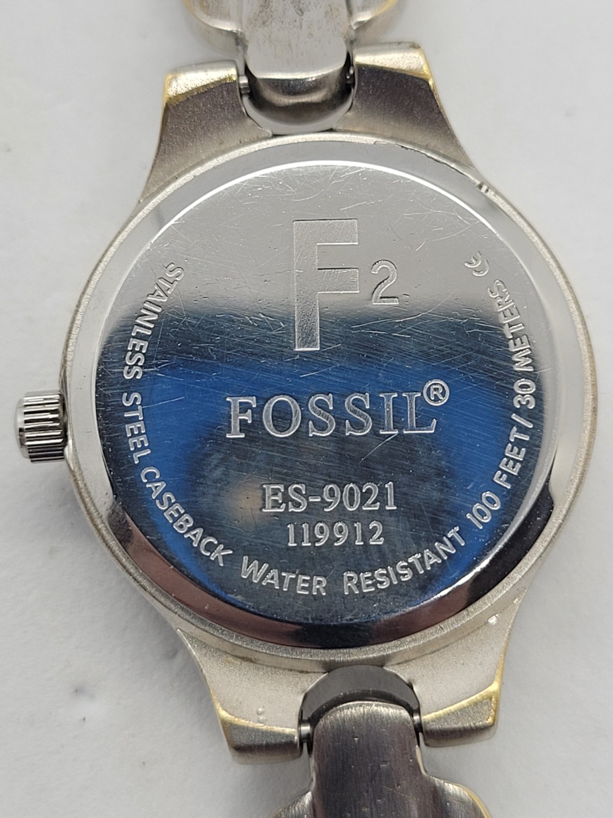 Fossil F2 Ladies Analog Quartz Watch, ES-9072 Working See Description. (100)