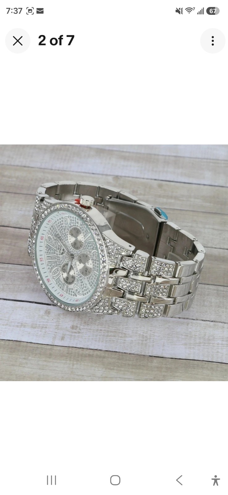 NY LONDON Men Hip-Hop Silver Rapper’s Fully ICE Bling Luxury Watch
