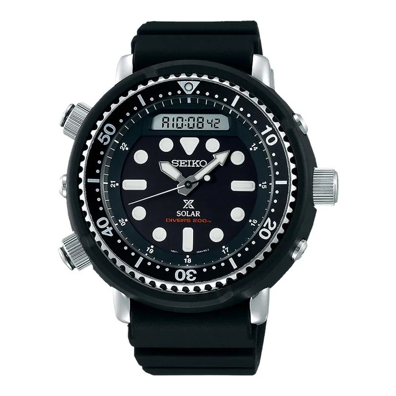 Seiko Prospex SNJ025P1 Arnie Solar Baselworld 2019 Digital Analog Black Dial