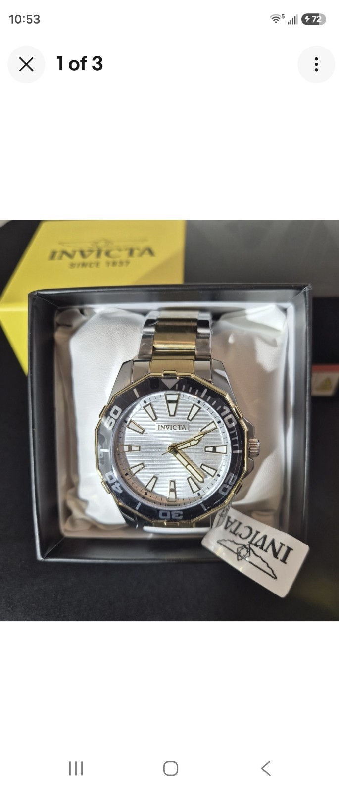 Invicta Meridian Diver Men’s Watch 46mm Gold-Steel
