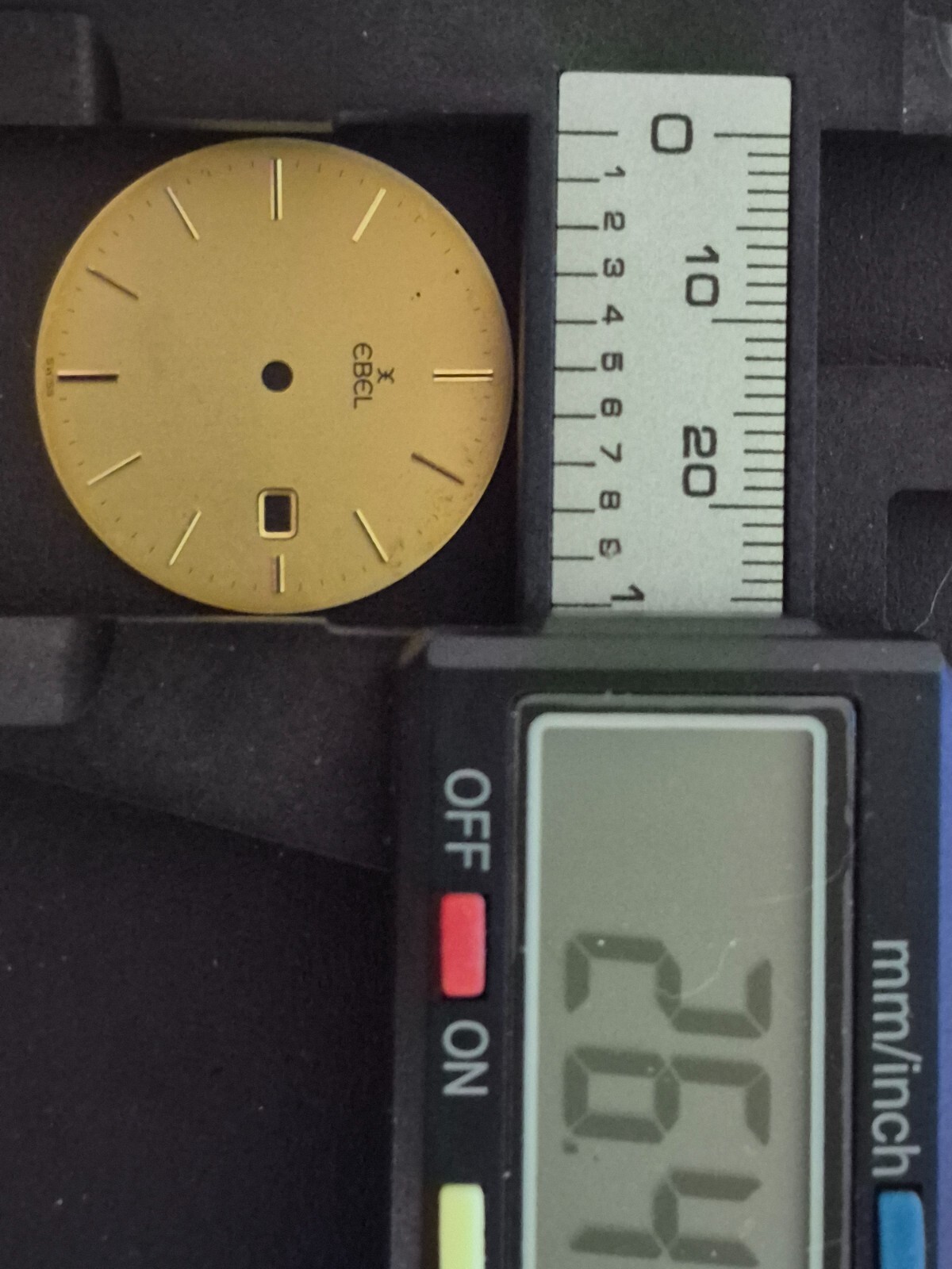 GENUINE Ebel Dial Classic Wave Round Gold Date Damaged 26.4mm