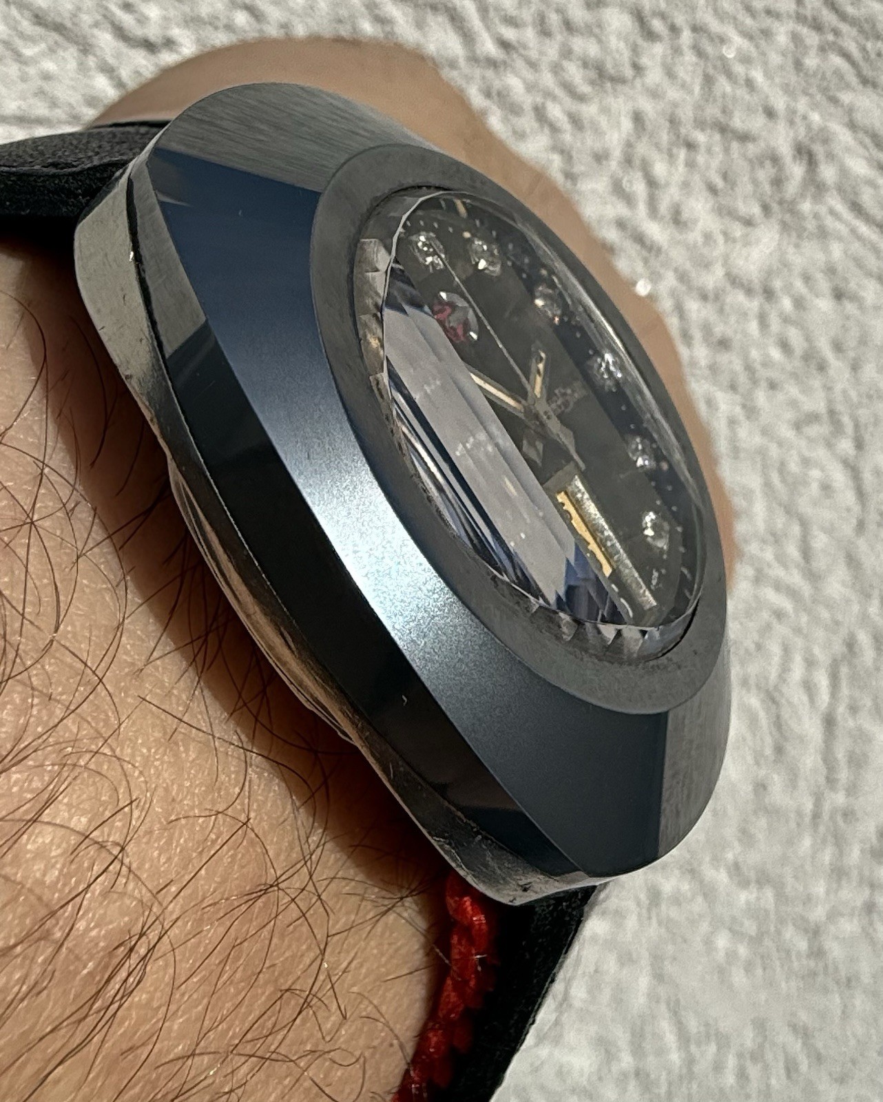 Rado DiaStar 1960s Automatic Tungsten Carbide Faceted Crystal Gem Dial
