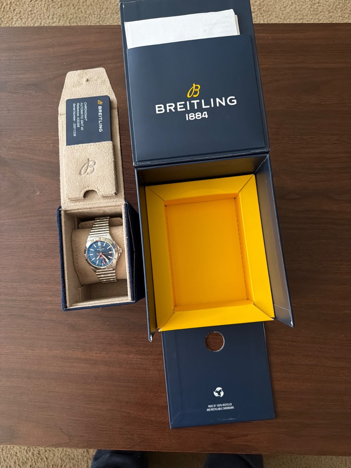 New Breitling Chronomat Automatic GMT 40 Blue Dial Men’s Watch A32398 20011239