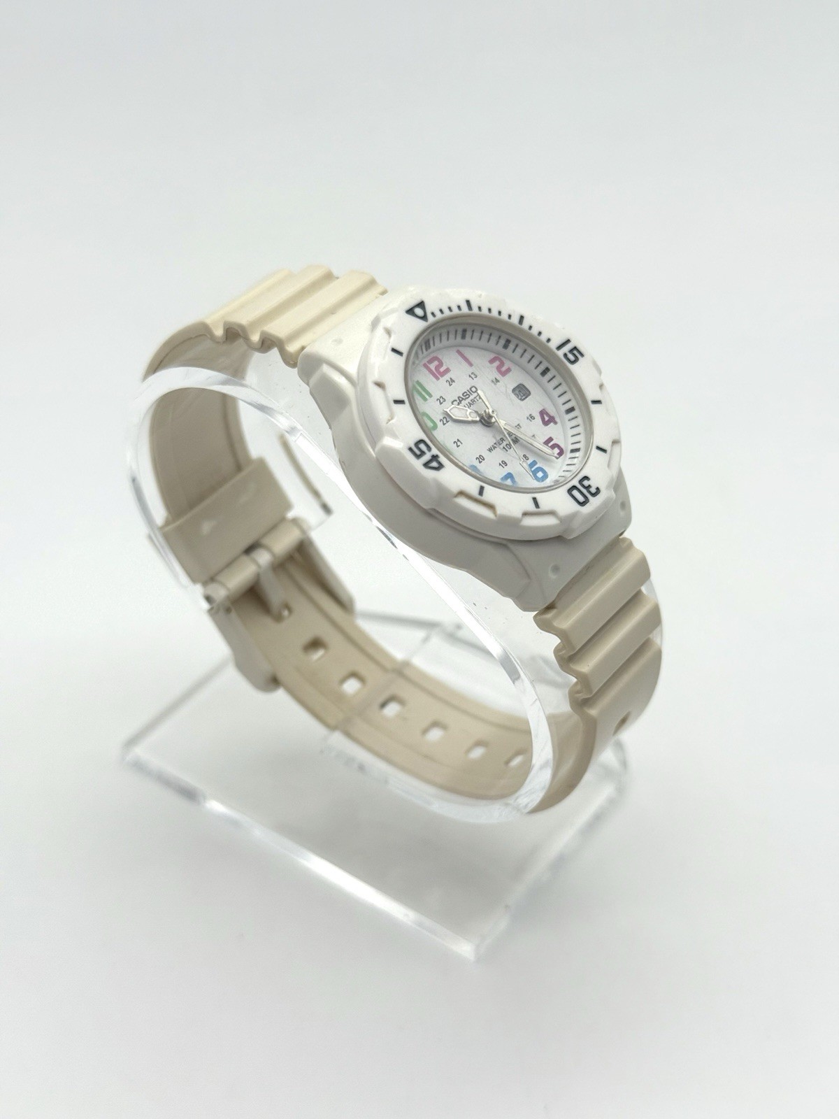 Casio LRW-200H White Multicolor Dial Analog Quartz Watch Water Resist Women’s