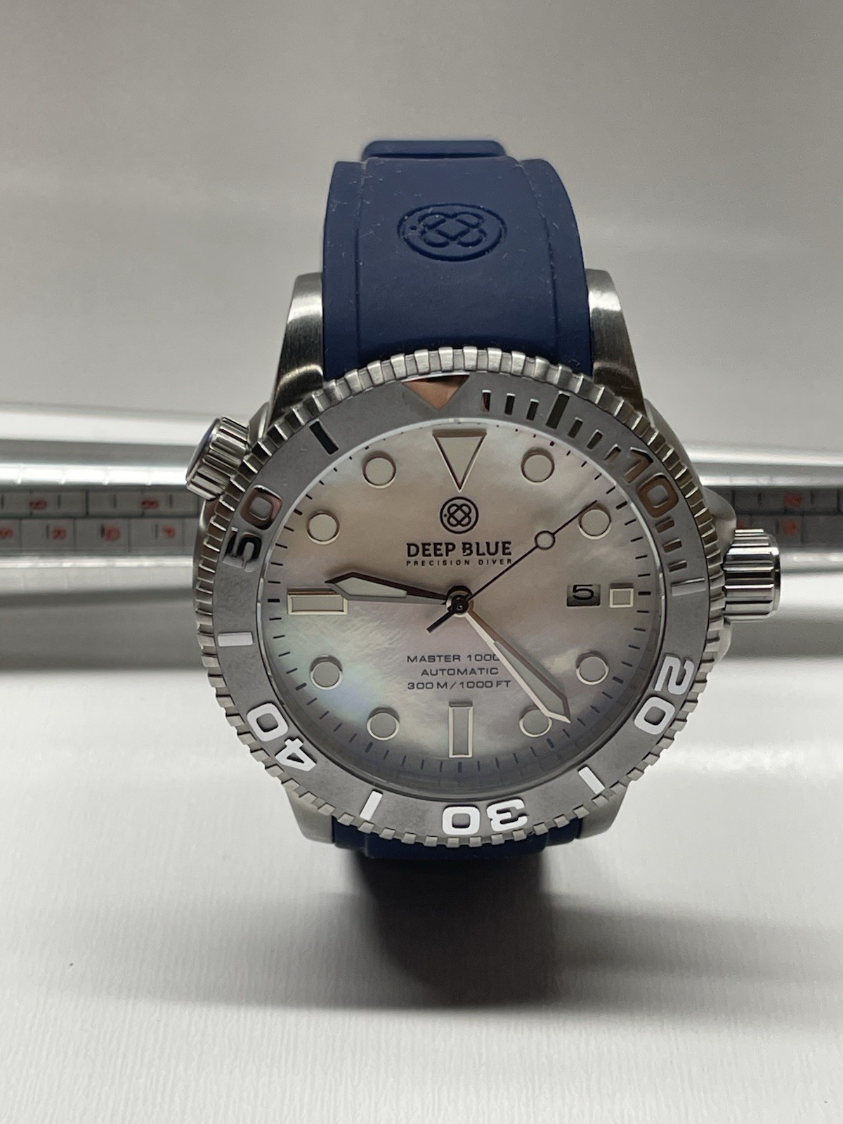 Men’s Deep Blue Precision Diver Master 1000 Mother of Pearl Watch 06137