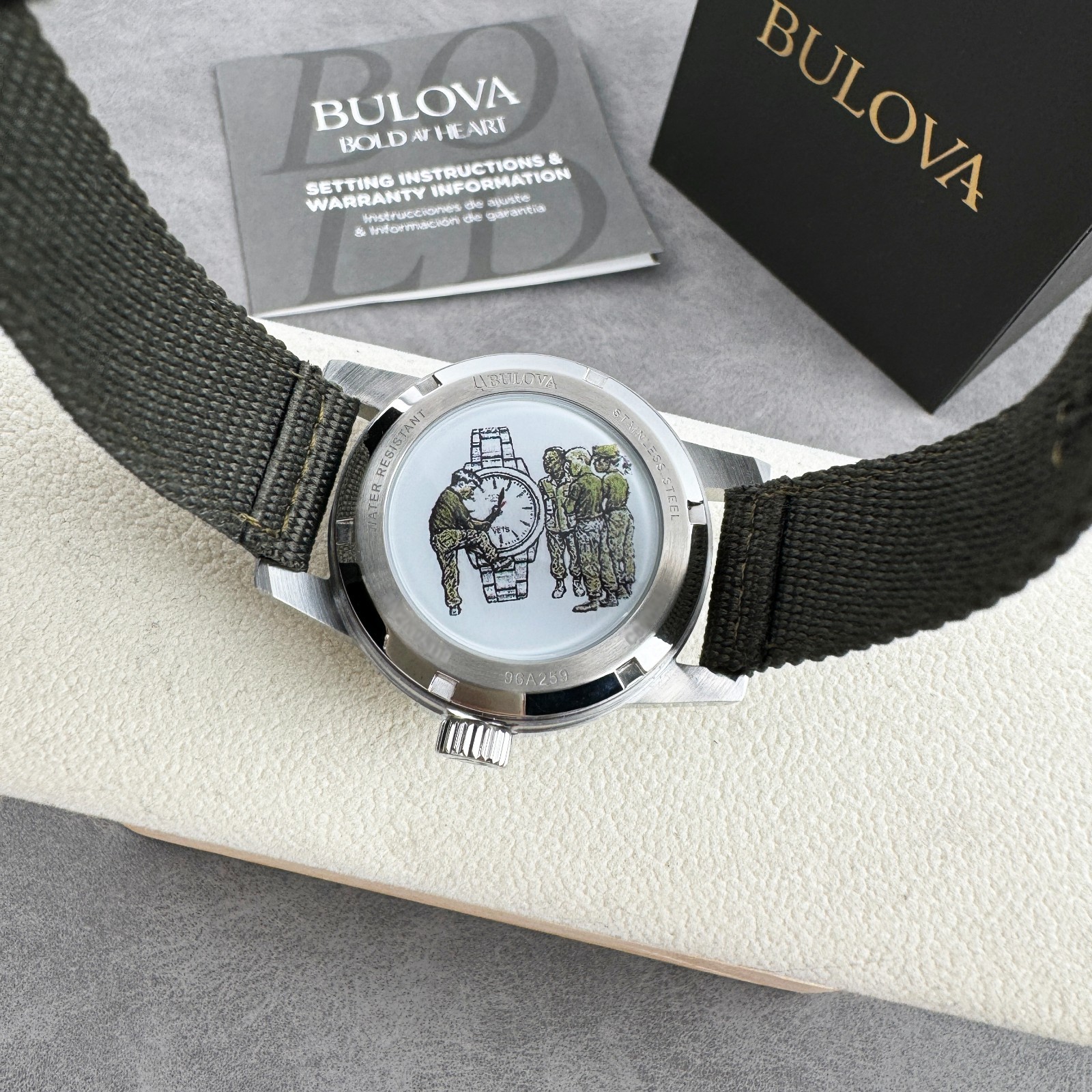 New Bulova Hack VWI Special Edition Automatic 38mm Black Dial Men’s Watch 96A259
