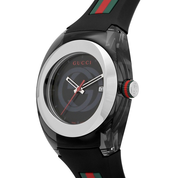 Gucci Sync YA137101 Stainless Steel 46.0mm Black Dial Quartz Wristwatch #YKW1085
