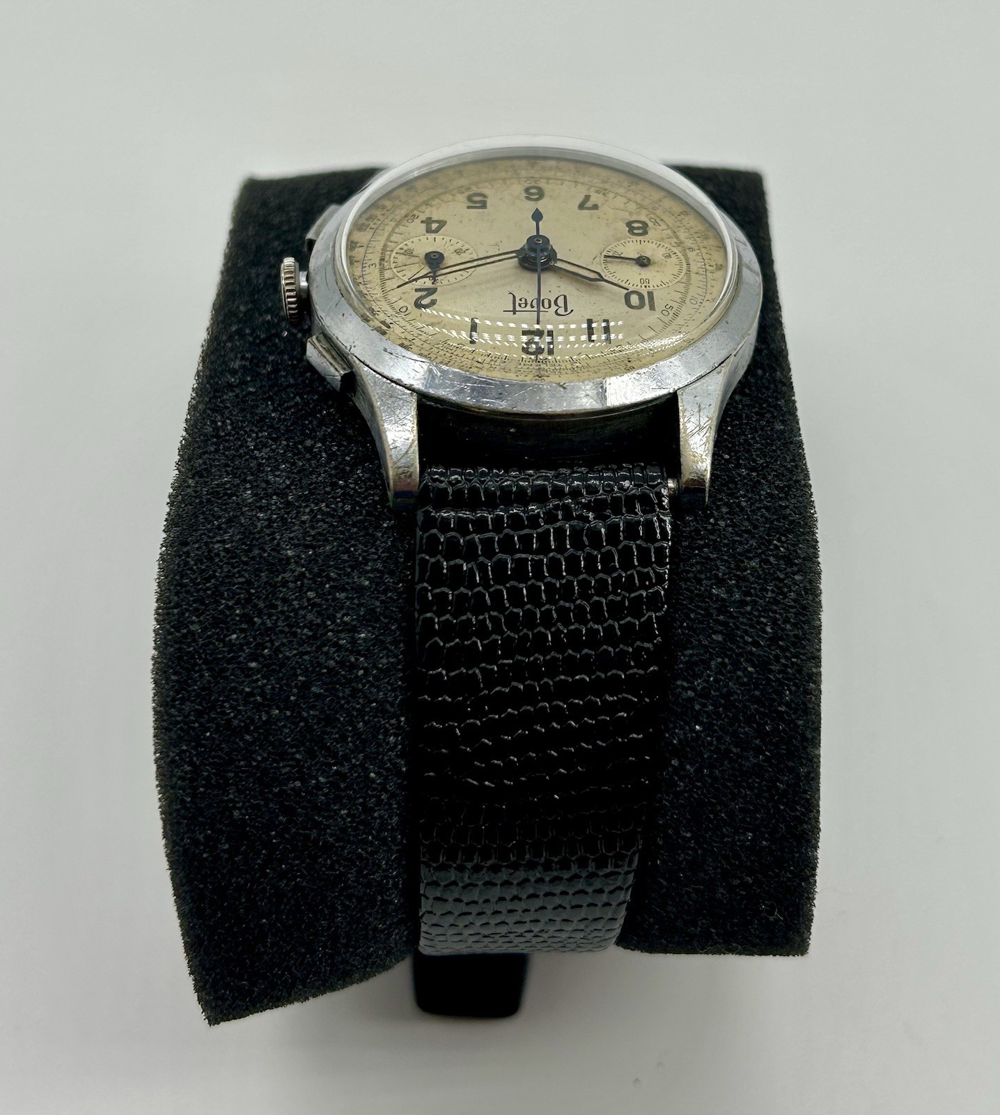 Vintage Bovet Frères Swiss Chronograph 17J Manual Wind Landeron Family Runs 34mm
