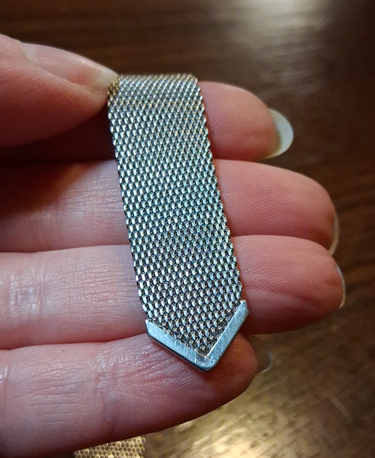 Vintage Timex Cobalt UFO Watch Chrome Stainless Mesh MCM See Pics/Description