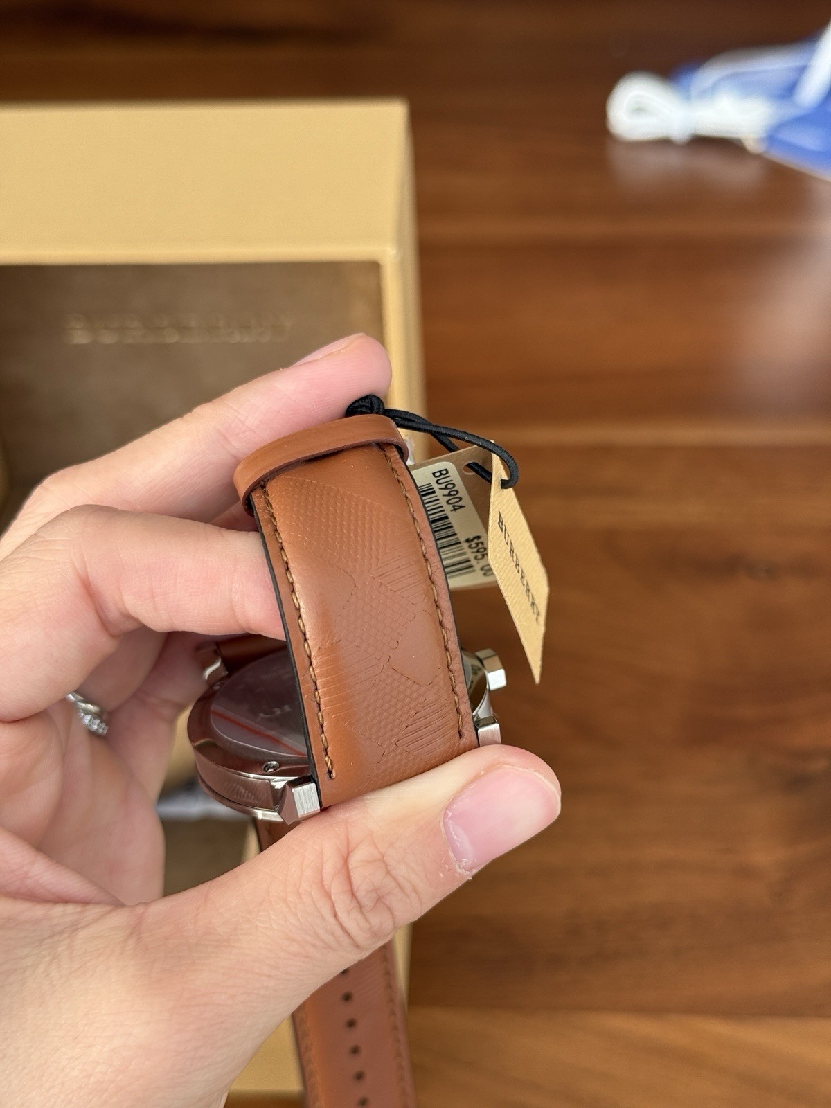 Burberry the city brown leather strap men’s watch bu9904
