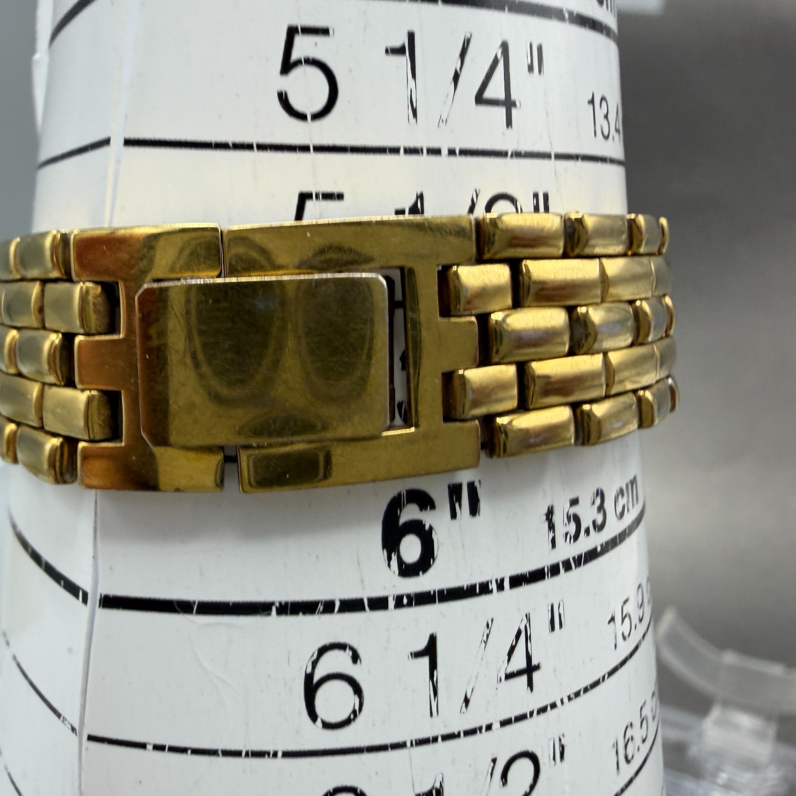Citizen CQ Tank Watch Women 14mm Black Dial Gold Tone Rectangle New Battery VTG7