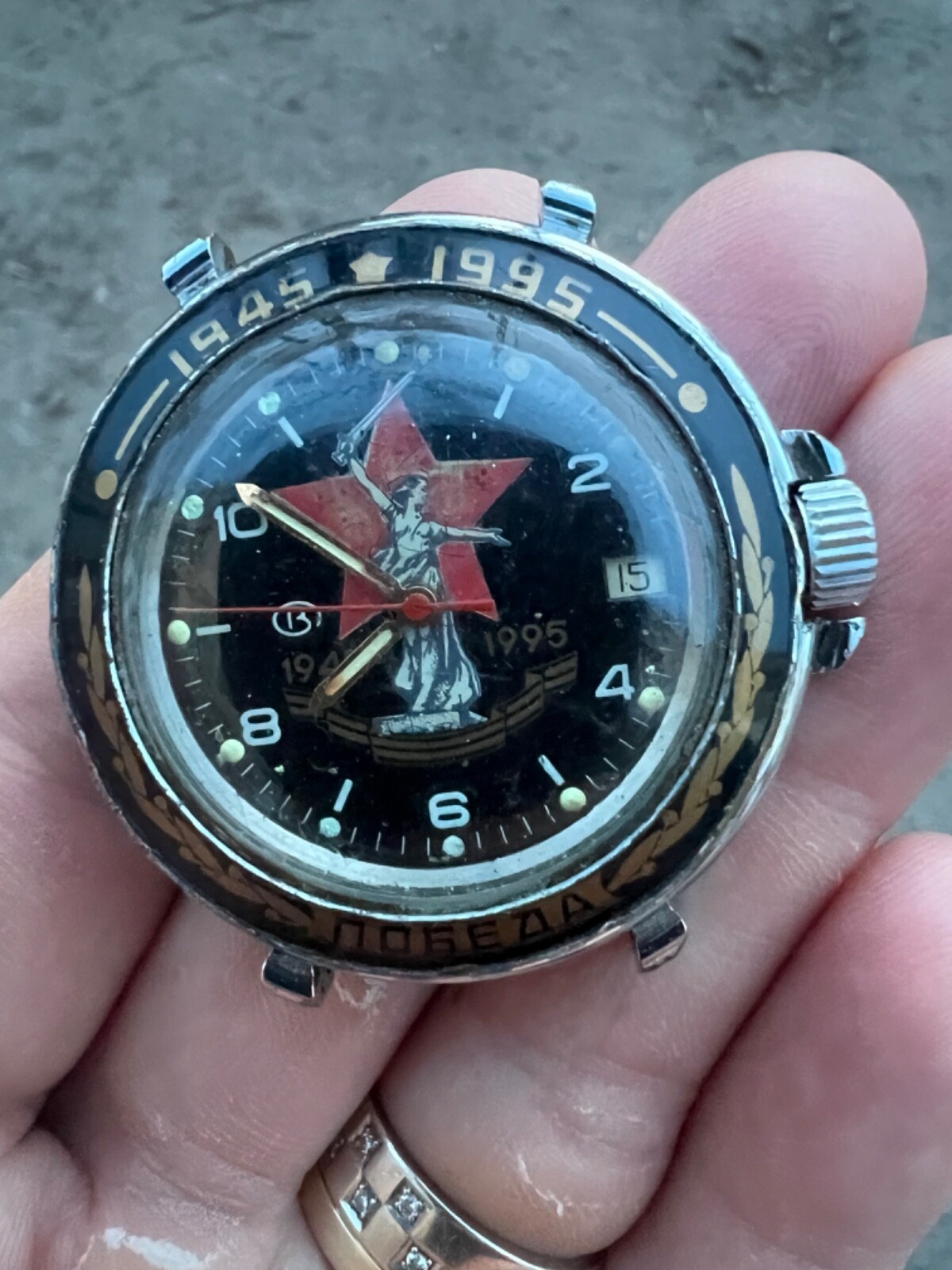 Komandirskie Vostok 50 Years Victory in WW2 Vintage Original Watch