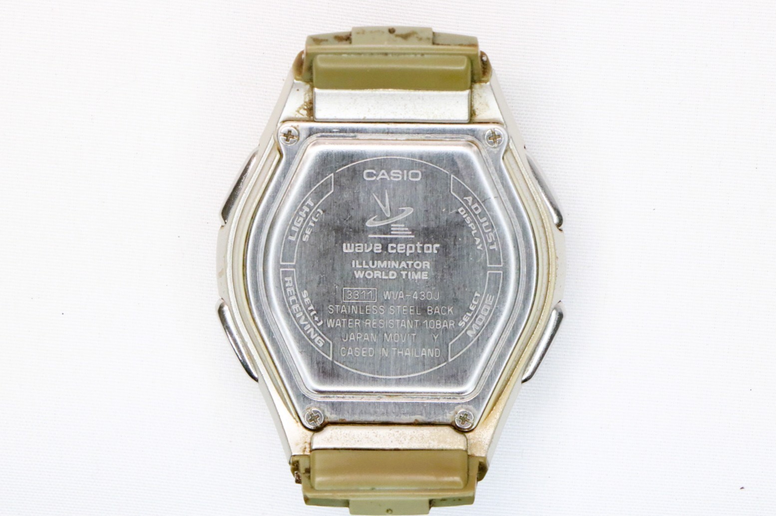 CASIO Wave Ceptor WVA-430J 3311 Tough Solar Radio Watch Working No Band