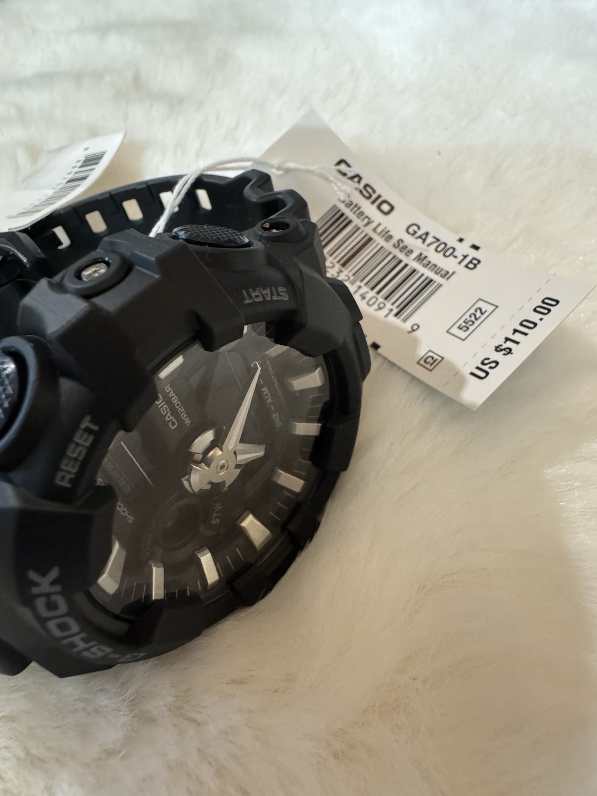 Casio G-SHOCK GA-700-1B Analog/Digital 200m Quartz Black Resin Watch Box