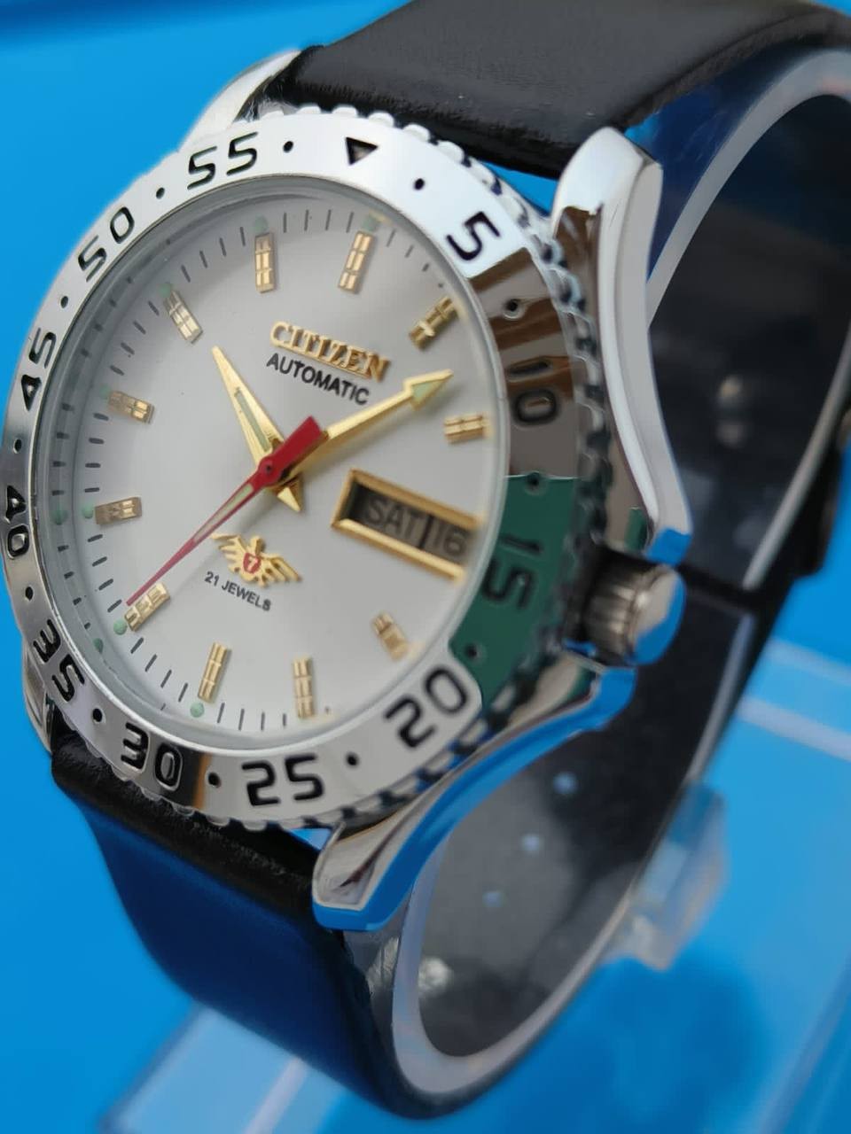 Refurbished Citizen White Dial Vintage Movemen Men’s Watch Exhibition Back 38mm