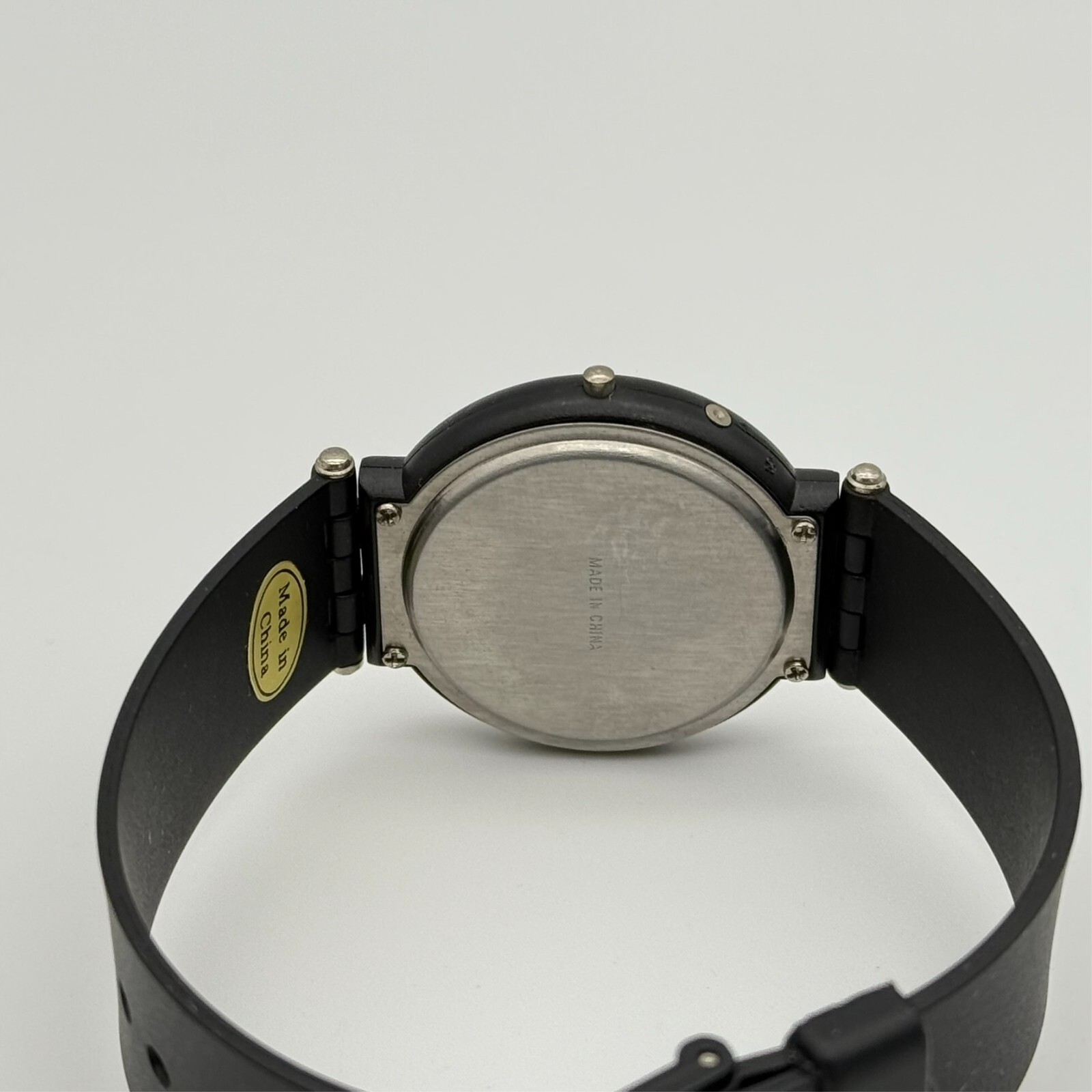 1990s Unisex PACIFIC BELL Analog-Digital Operator Services Black Resin Watch