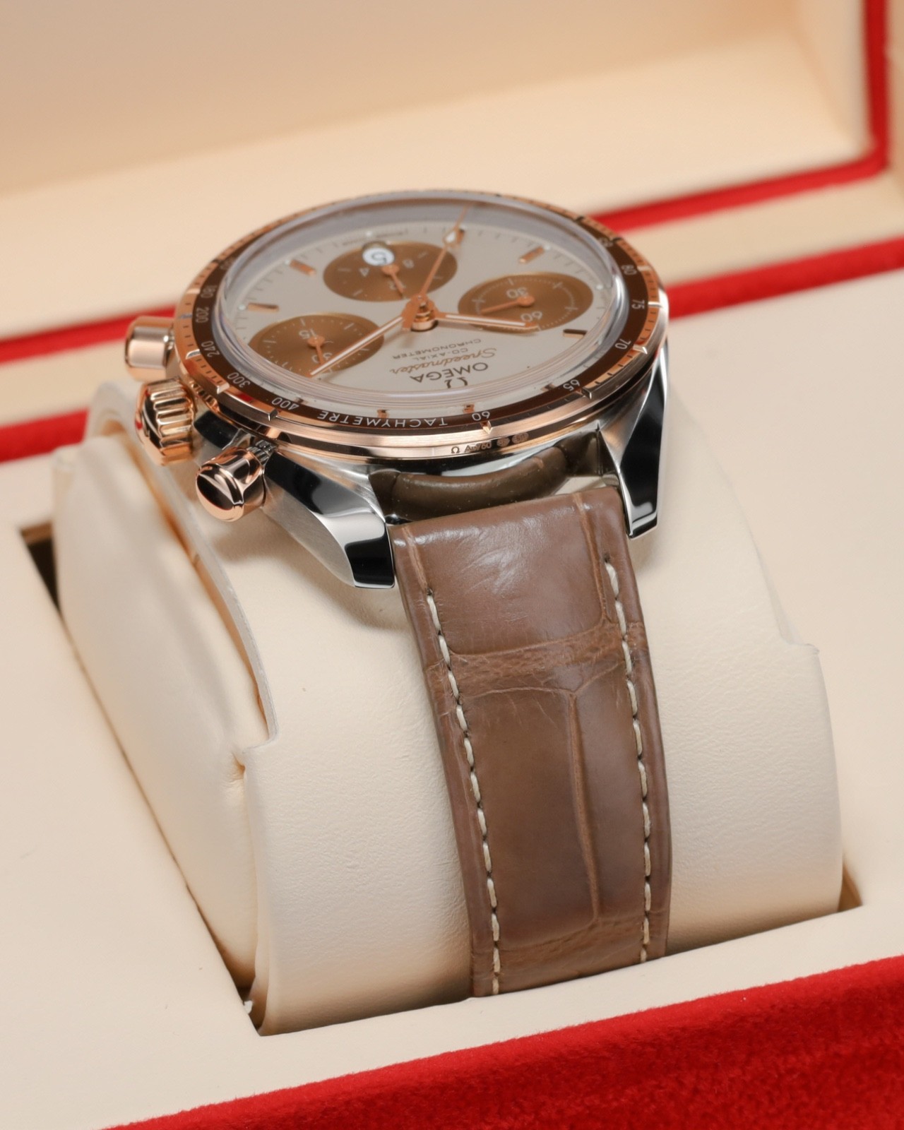 Omega Speedmaster 38 “Cappuccino” [Complete] 38MM Brown Dial Two-Tone Steel