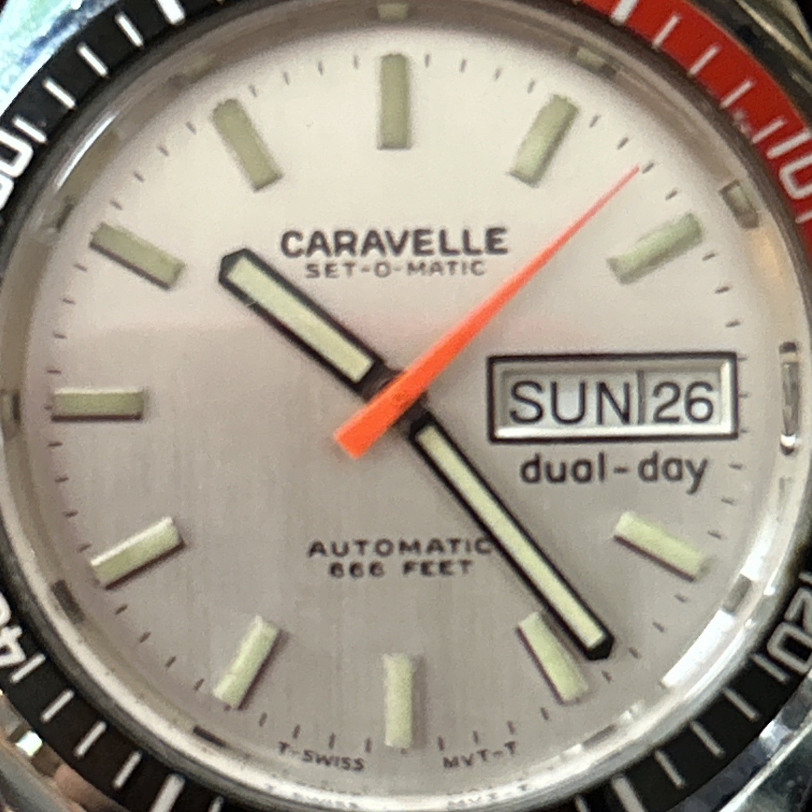Vintage 1978 Caravelle Set-O-Matic Devil Diver 666ft Automatic Watch