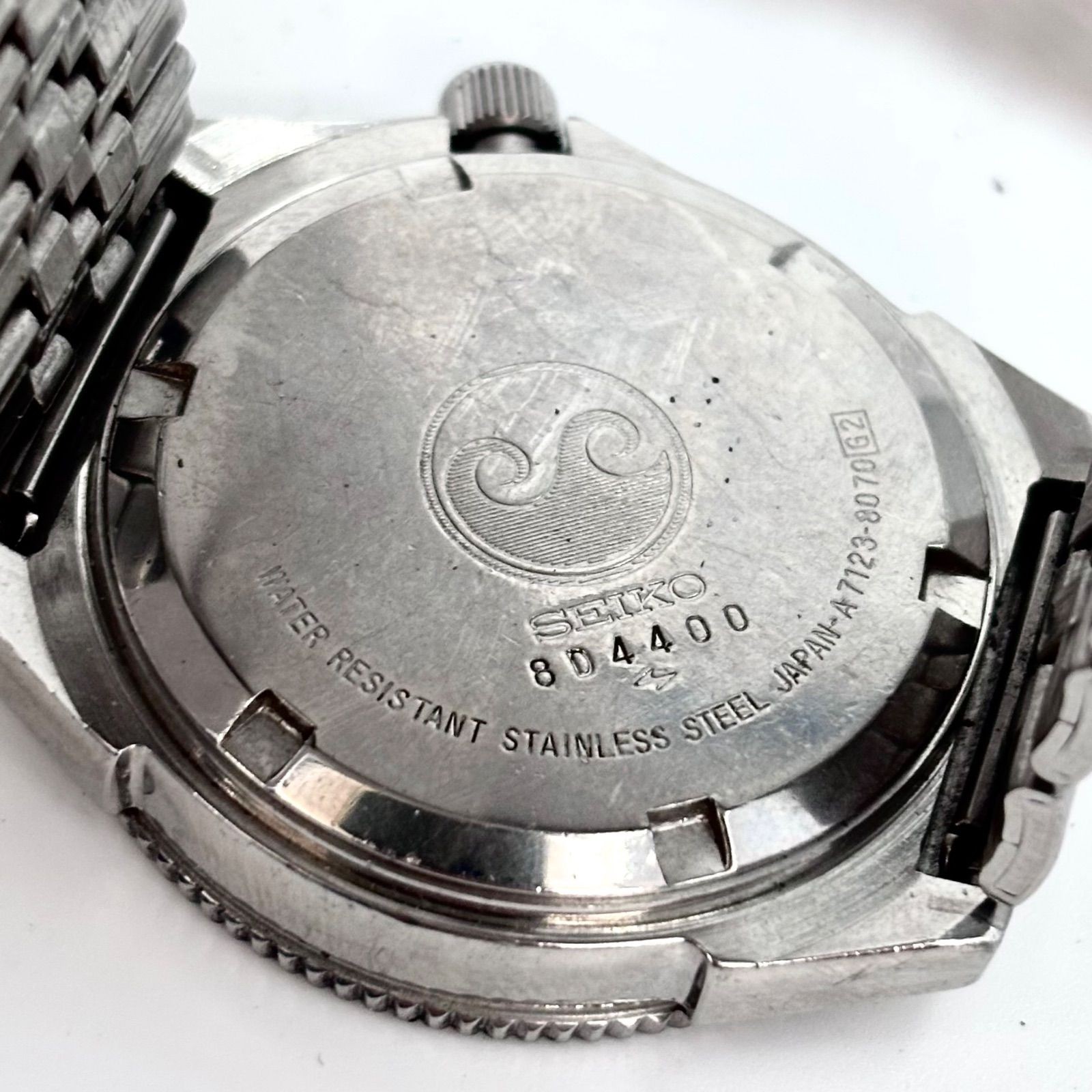 SEIKO Silver Wave Z Diver Style Quartz Watch Silver Dial 1970’s Used Japan