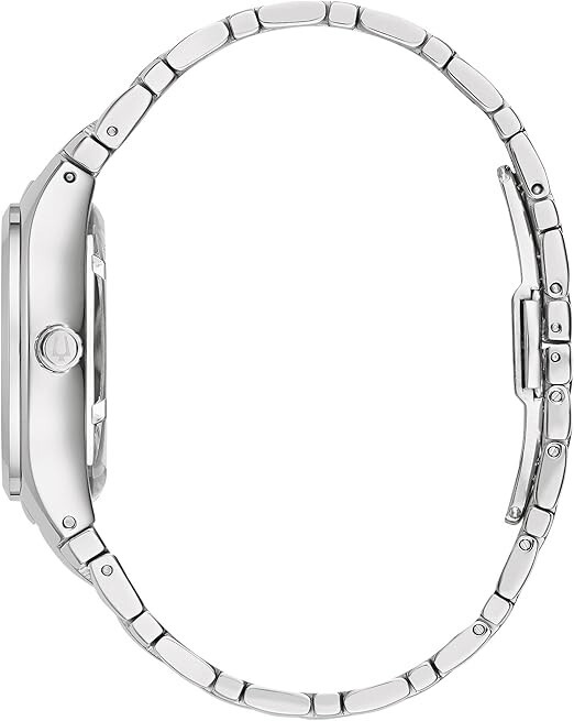 Bulova Women’s Classic Automatic Silver Stainless Steel MOP Watch 34MM 96L301
