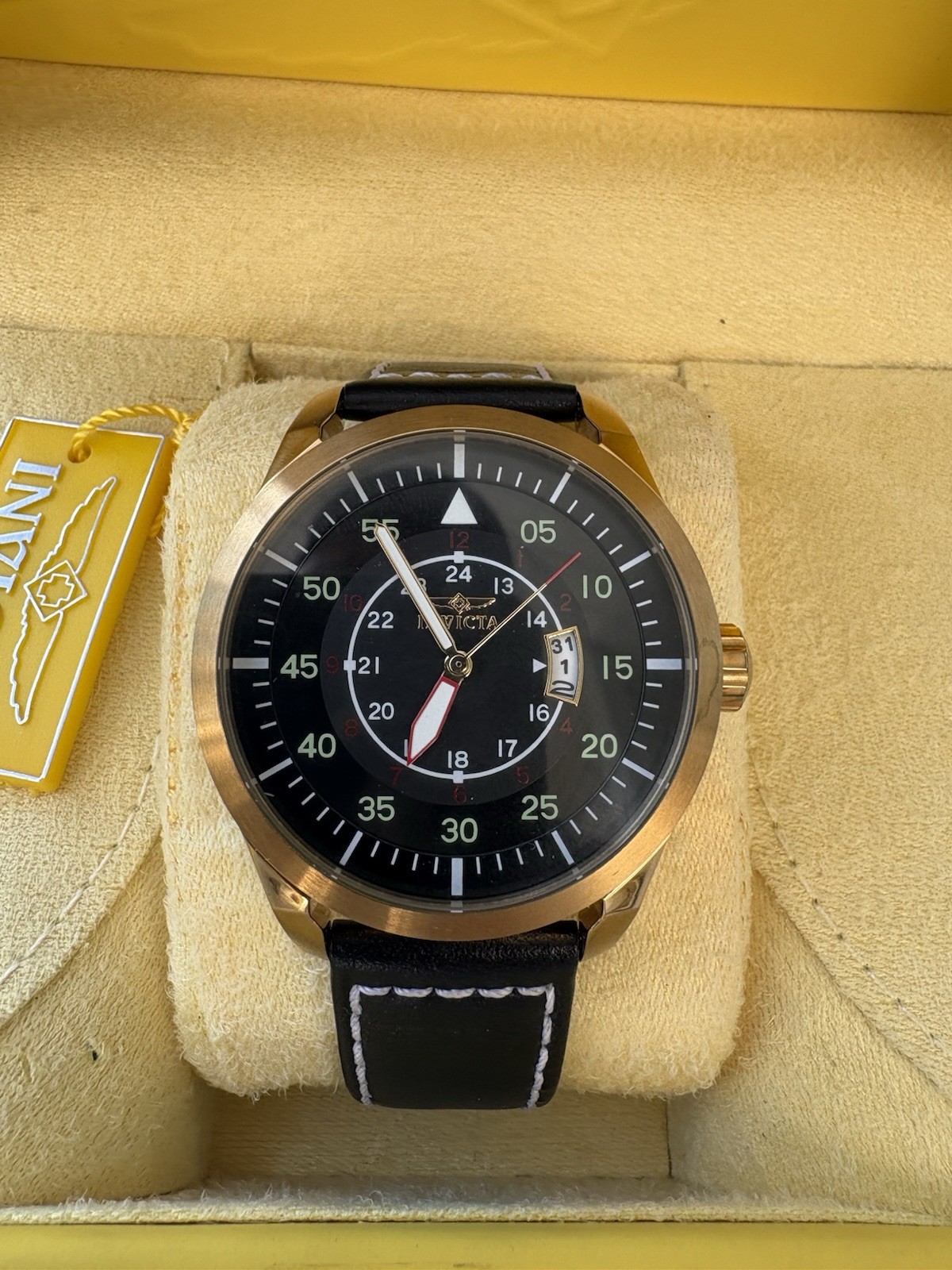 Invicta I-Force Men’s Gold-Tone Black Dial Quartz Watch 19260