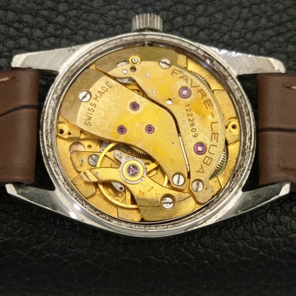 FAVRE LEUBA SEA KING VINTAGE HAND-WINDING SWISS MENS CREAM DIAL WATCH a703819-1