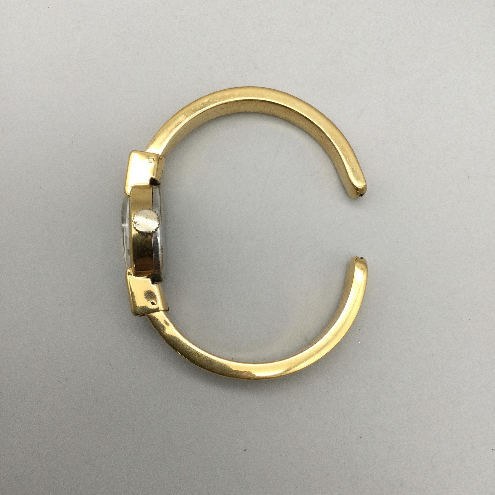 Superette Bangle Bracelet Watch Womens 17mm Gold Tone Swiss Mande Manual Wind