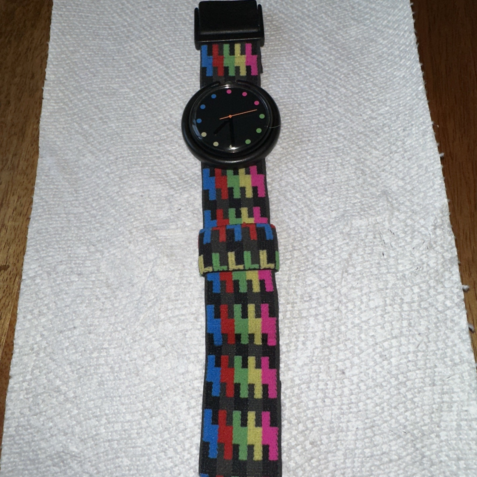 1989 Ting-A-Ling Rasta Pop Swatch Watch Rare on Original Strap Swatch PWBB125