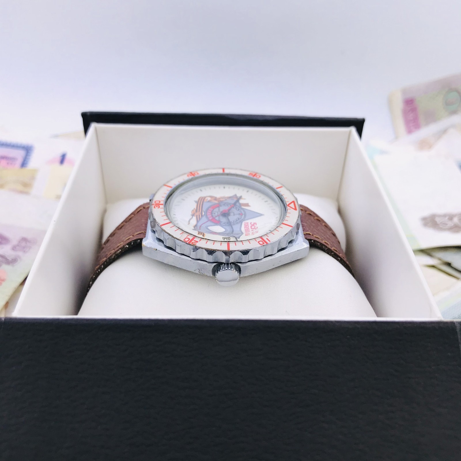 🎖 Slava WW2 50 Years USSR Soviet Wristwatch Vintage Wrist Watch 2414 Service